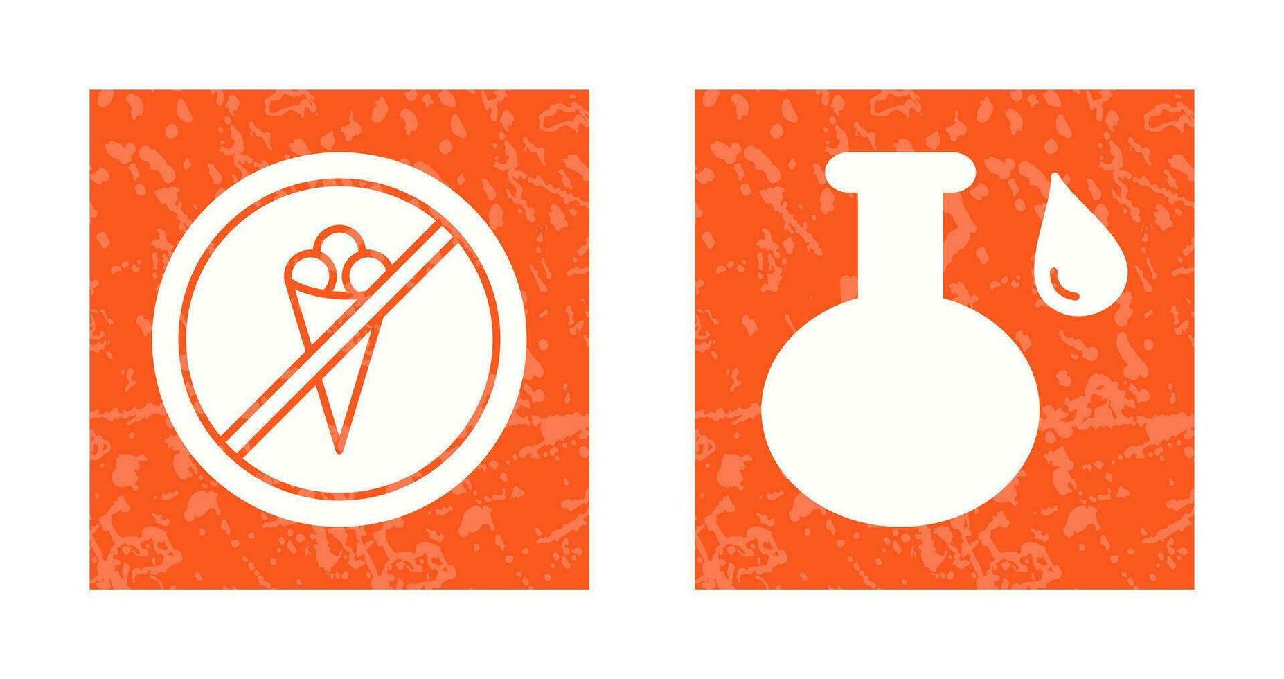 acidic liquid and no icecream Icon vector