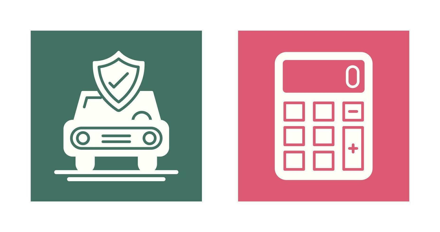 Car and Calculator Icon vector