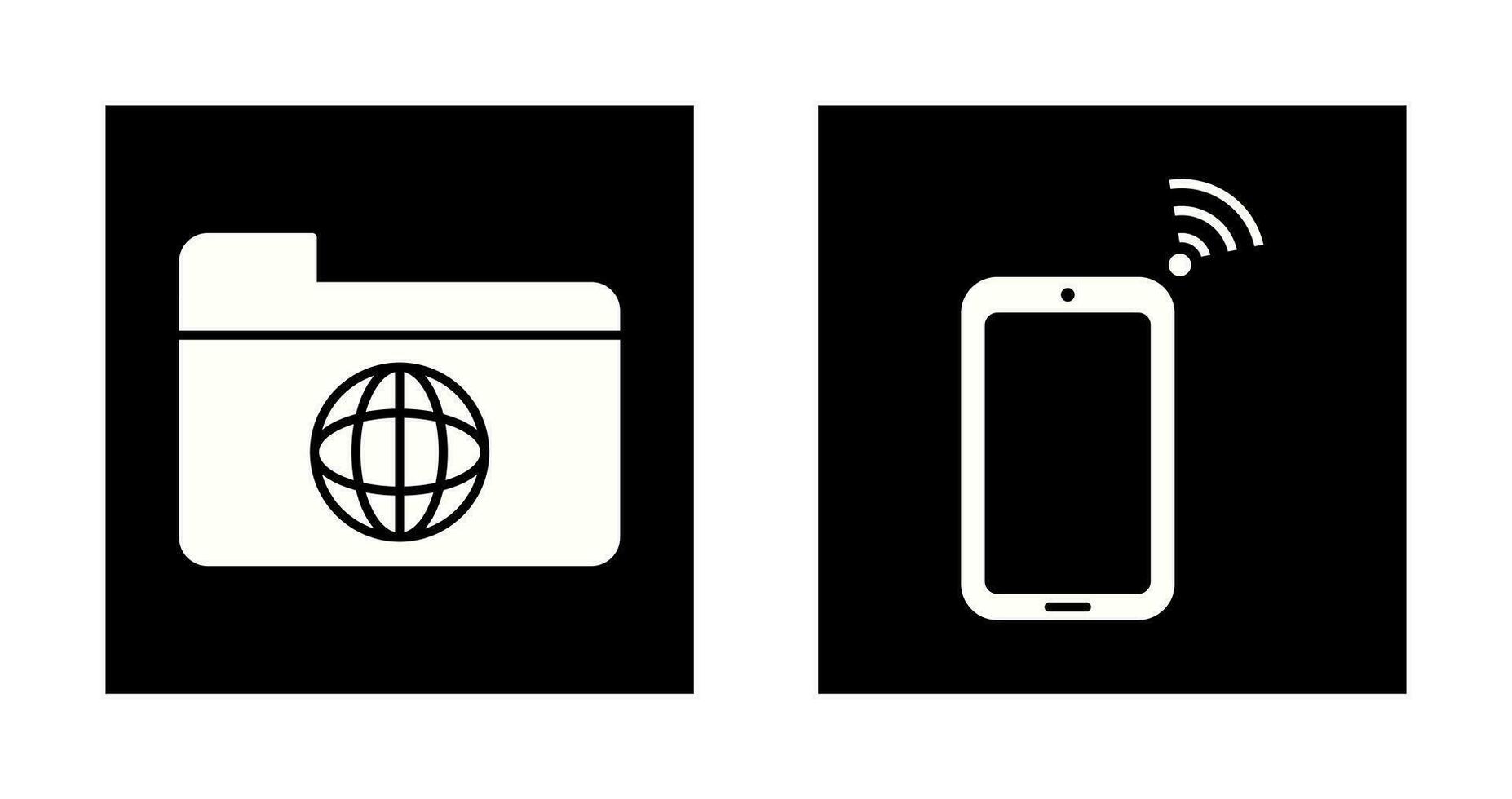 network folder and connected device Icon vector