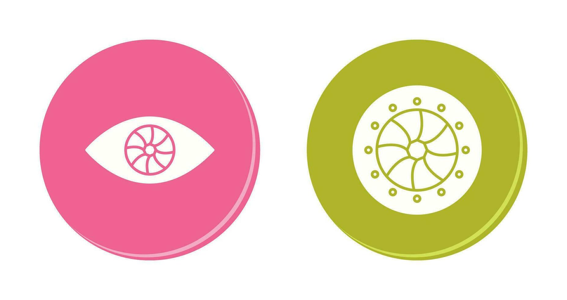 eye and optical diaphram Icon vector