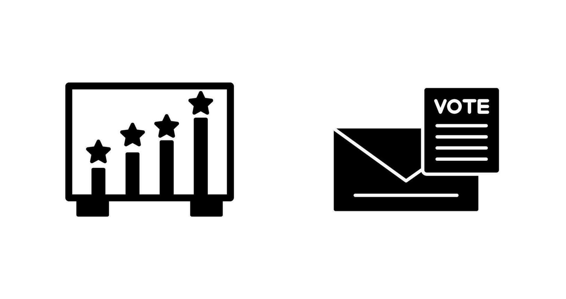 Rating and Letter Icon vector