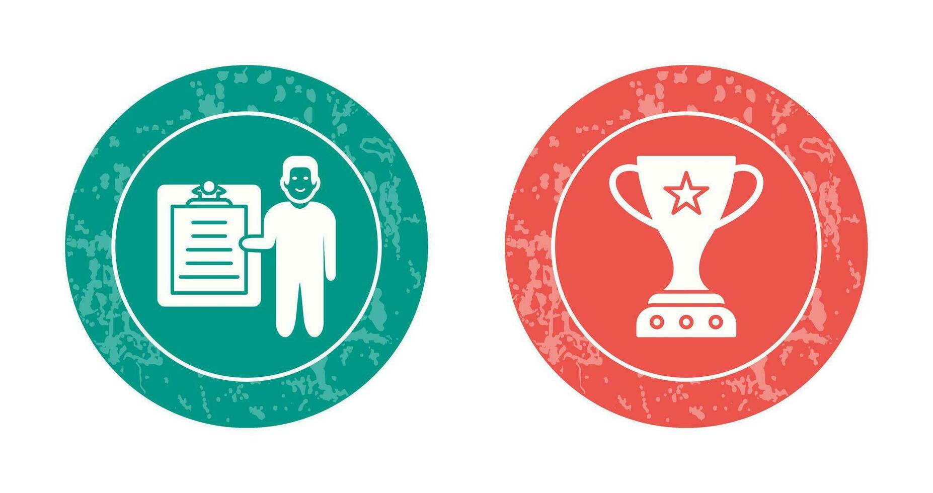 Winner and Male Presenter Icon vector