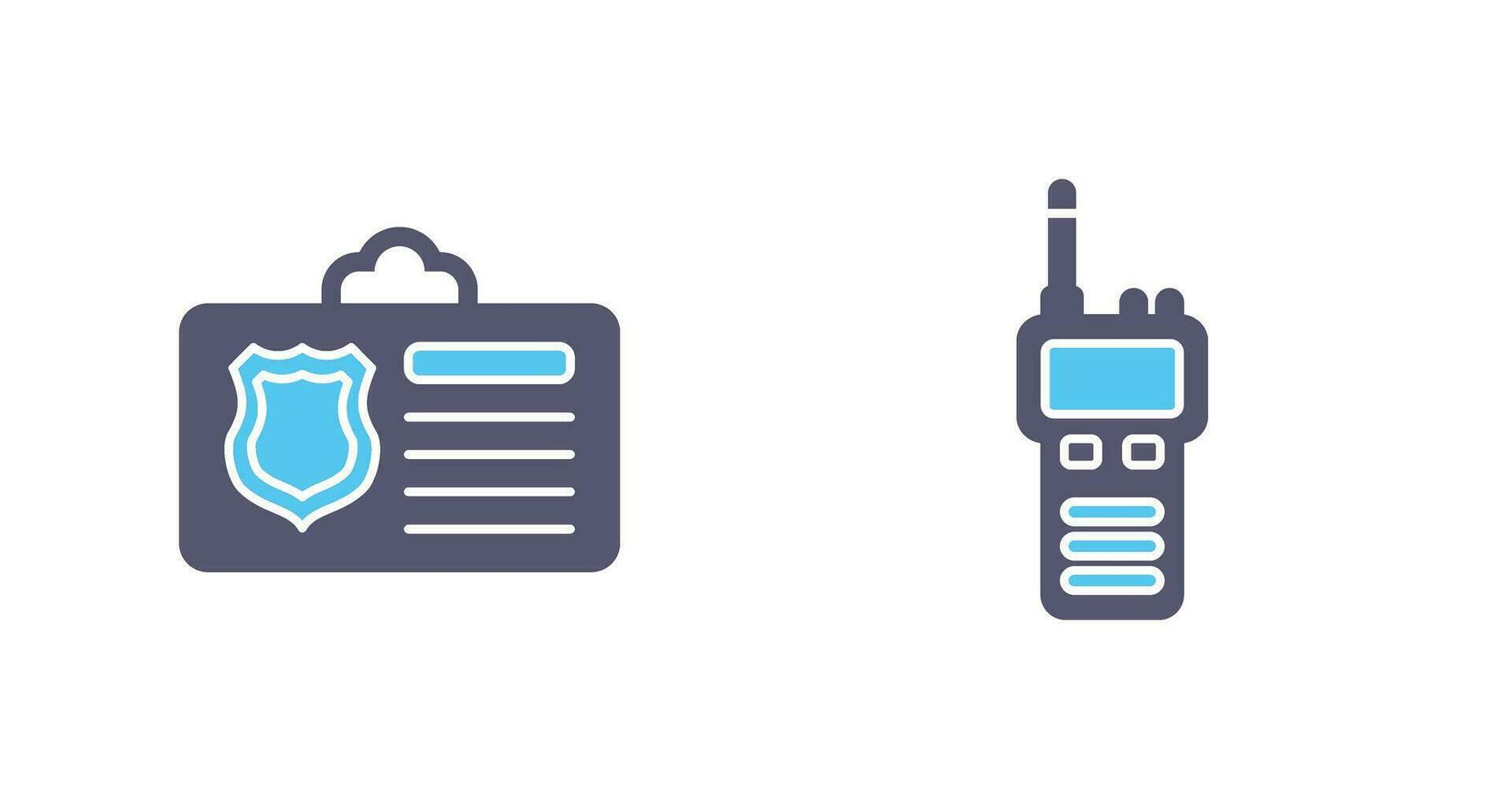 ID Card and talkie Icon vector