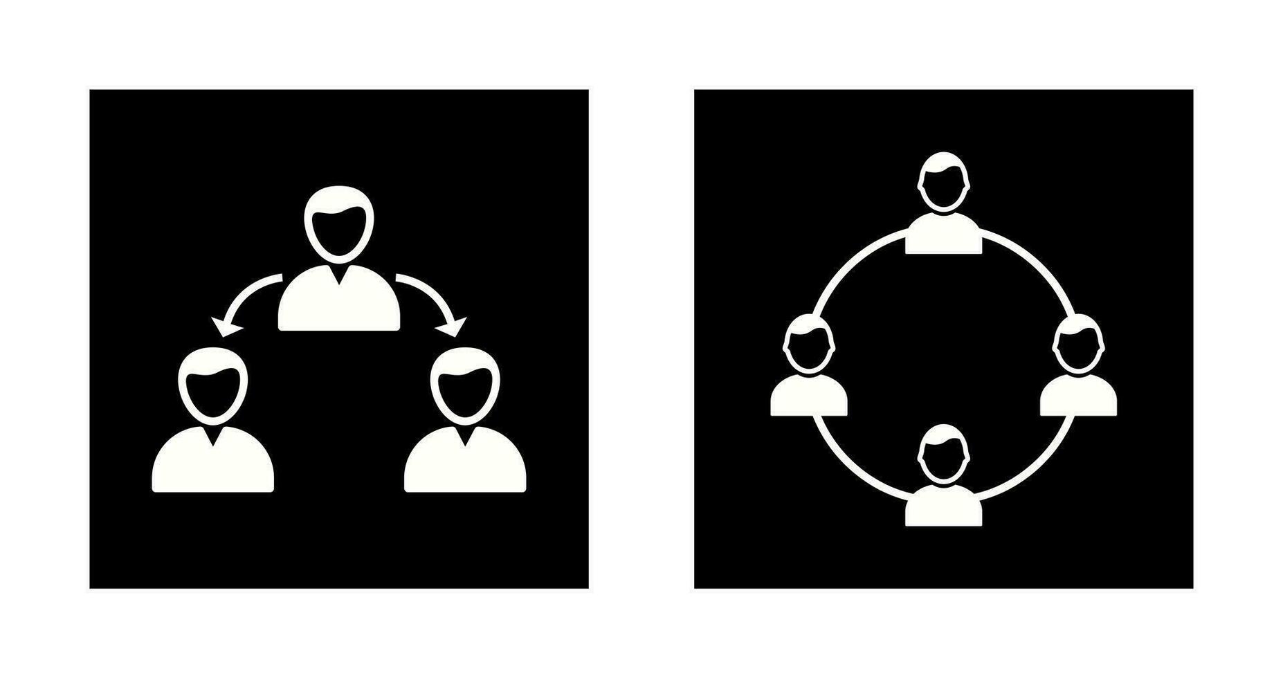 connected user and network group  Icon vector