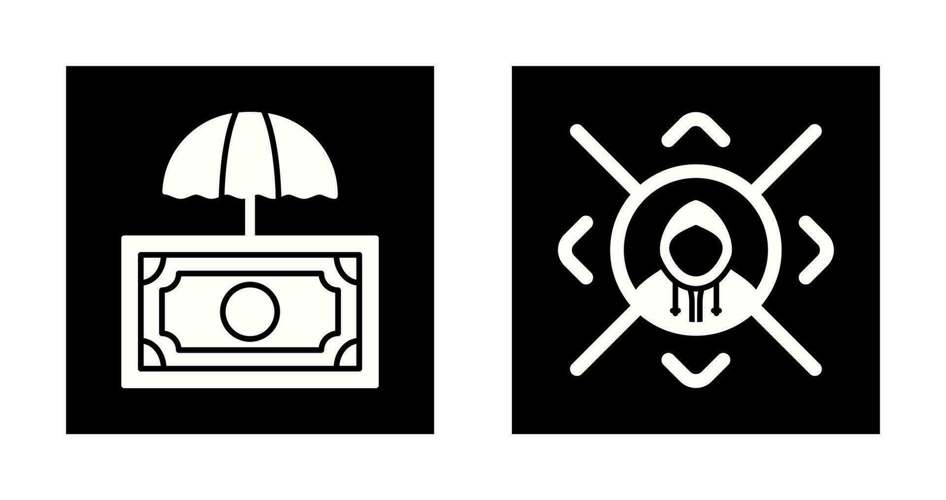 Umbrella and Target Icon vector