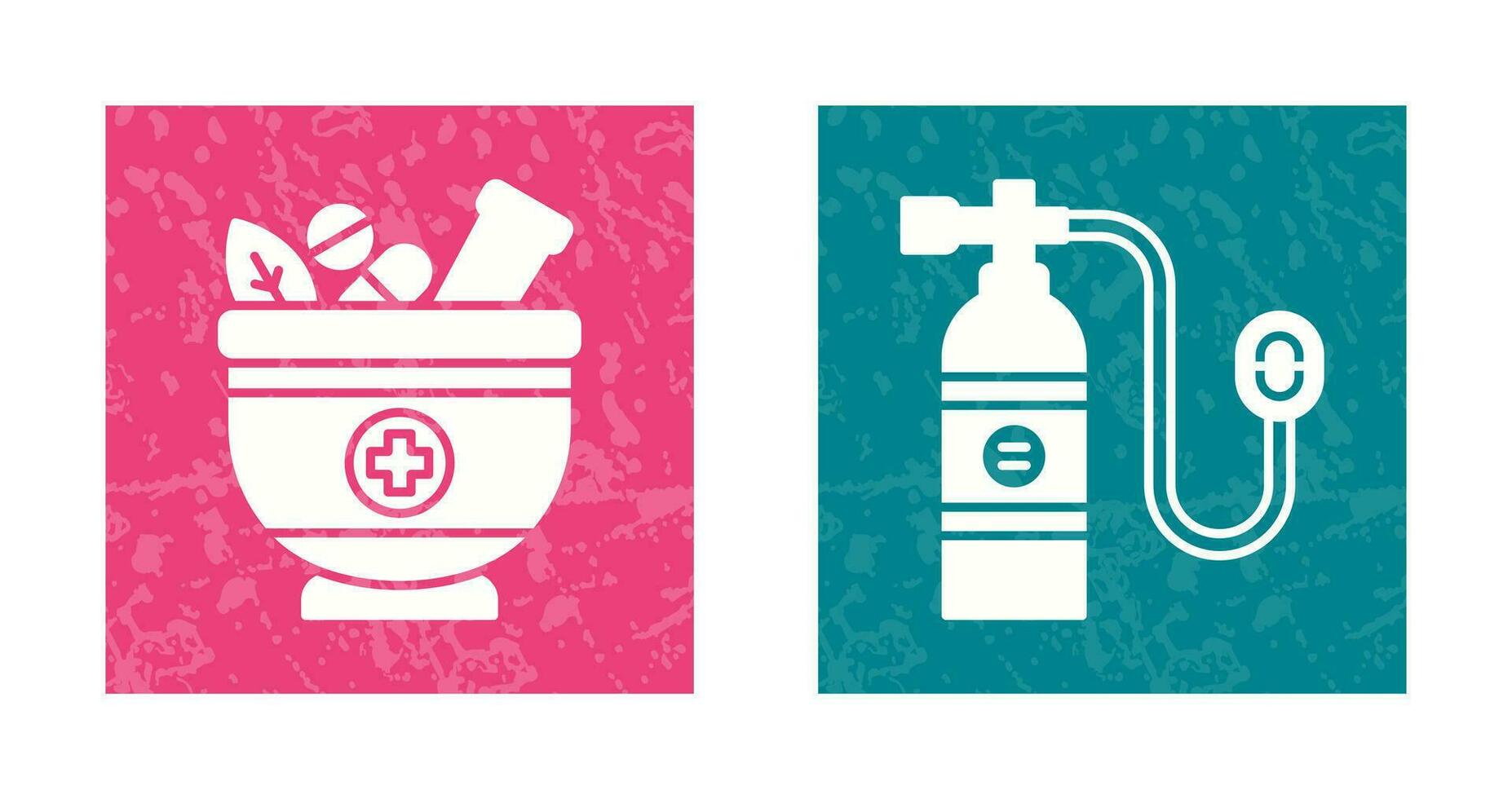 Herb and Oxygen Tank Icon vector