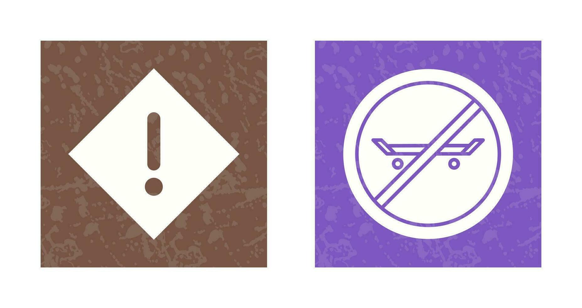warning and no skating  Icon vector