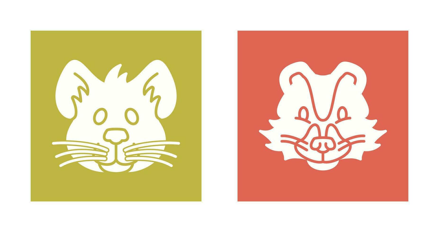 Mouse and Skunk Icon vector