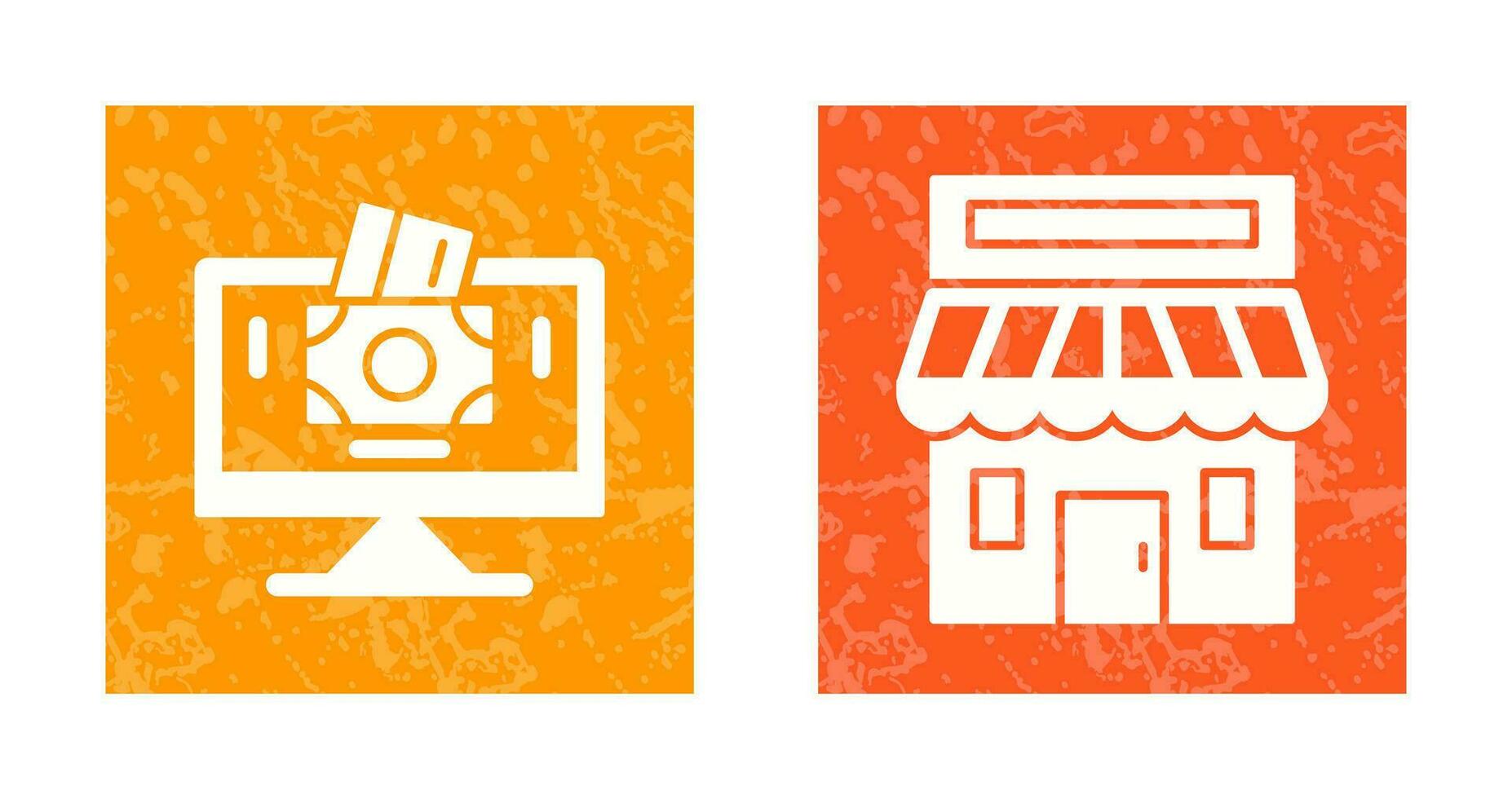 Payment Option and Retail Place Icon vector