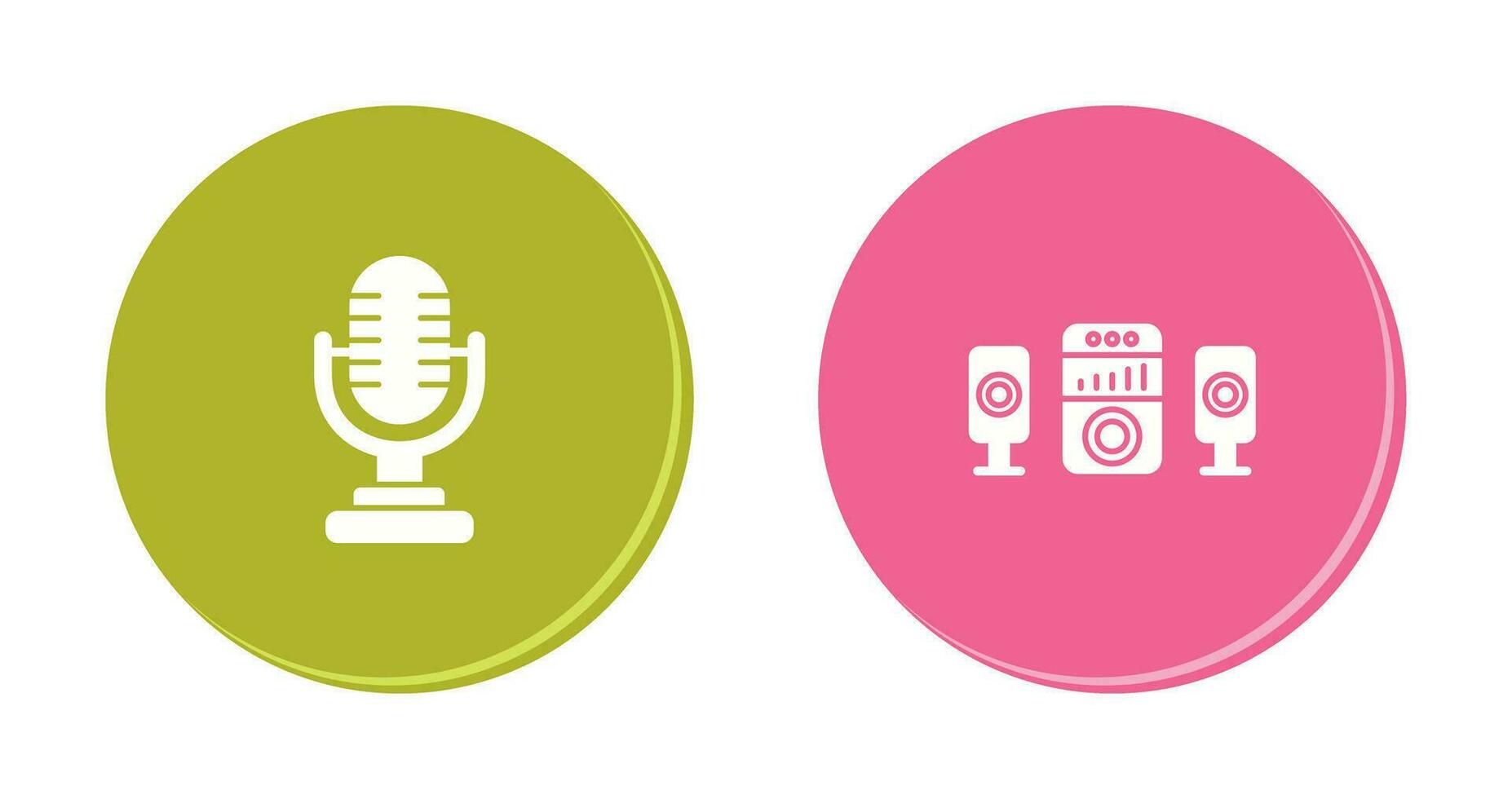 Microphone and Sound System Icon vector