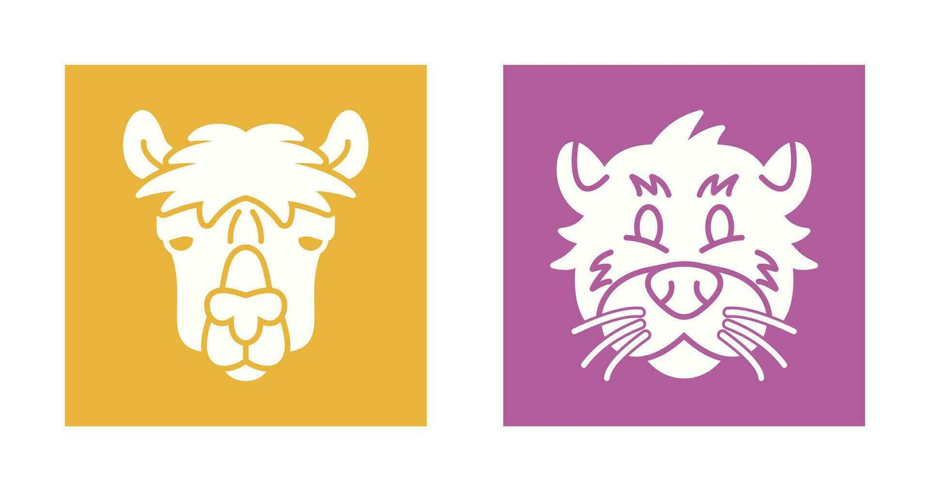 Alpaca and Otter Icon vector