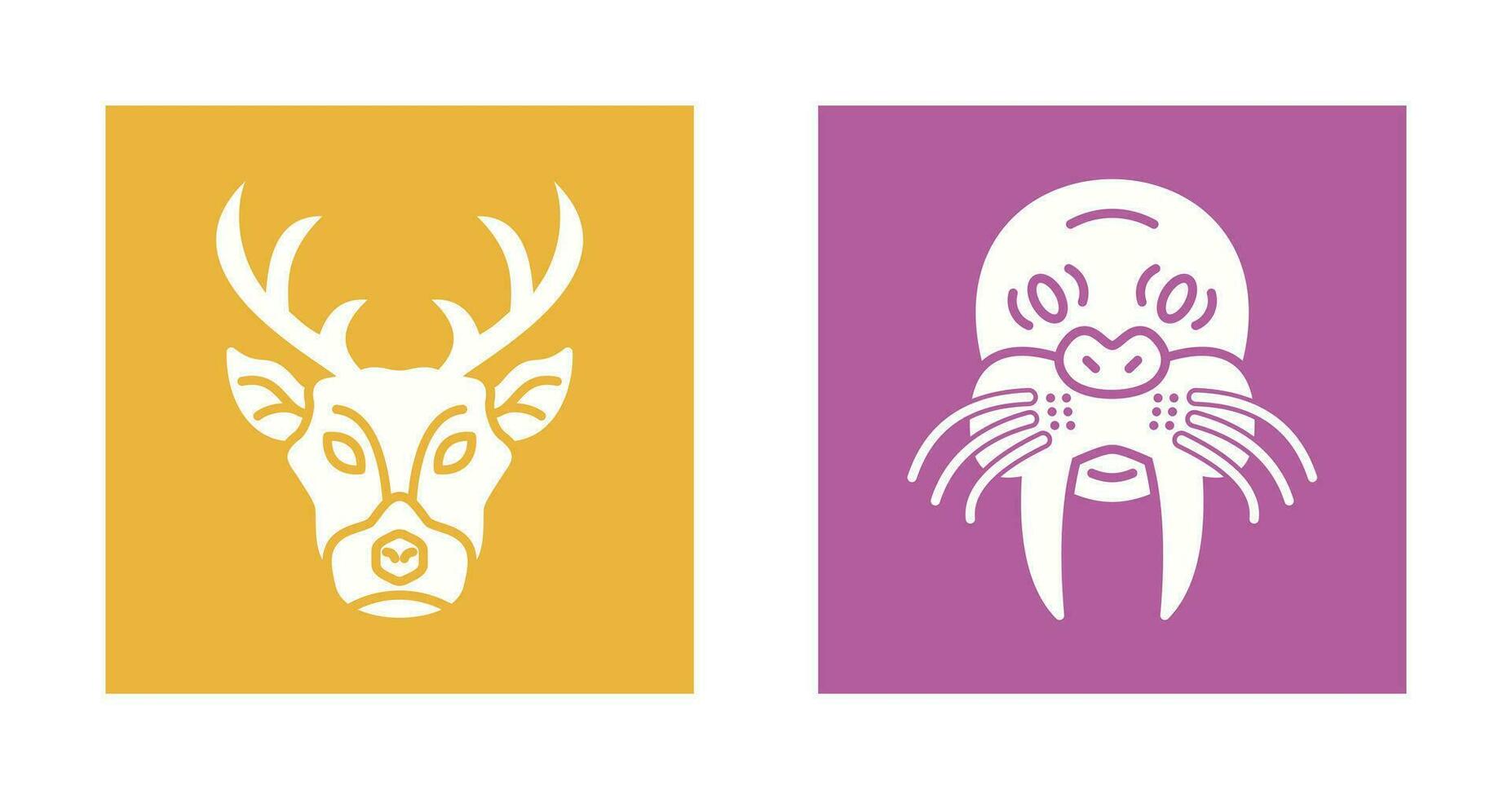 Deer and animal Icon vector