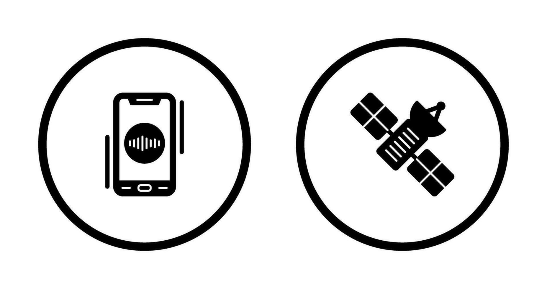 Recorder and Satellite Icon vector