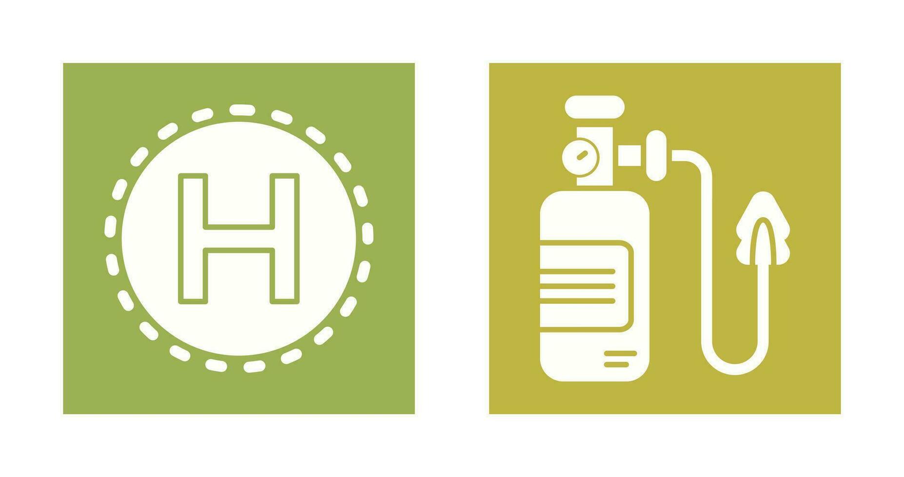 Helipad and Oxygen Icon vector