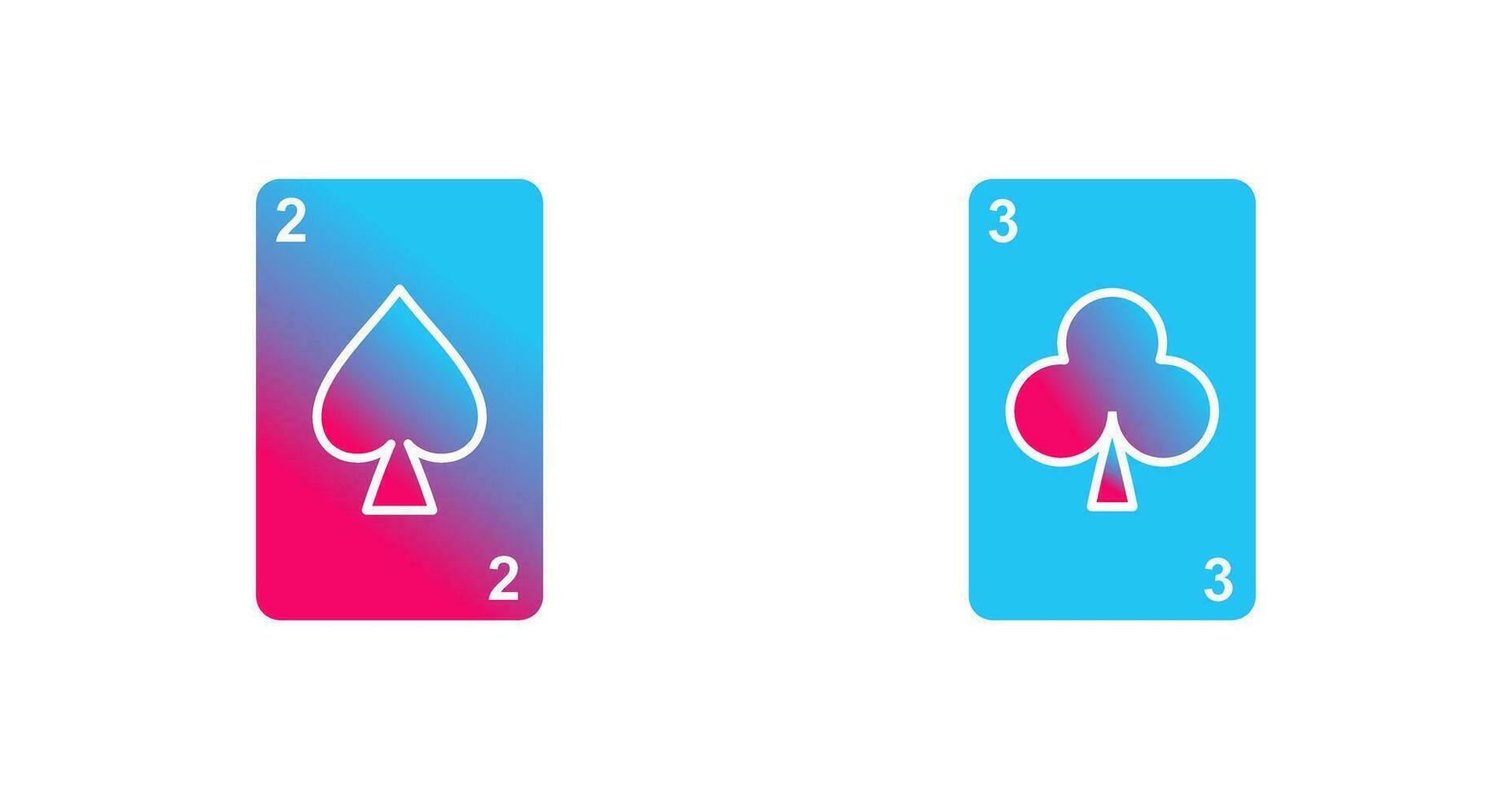 spades cards and clubs card Icon vector