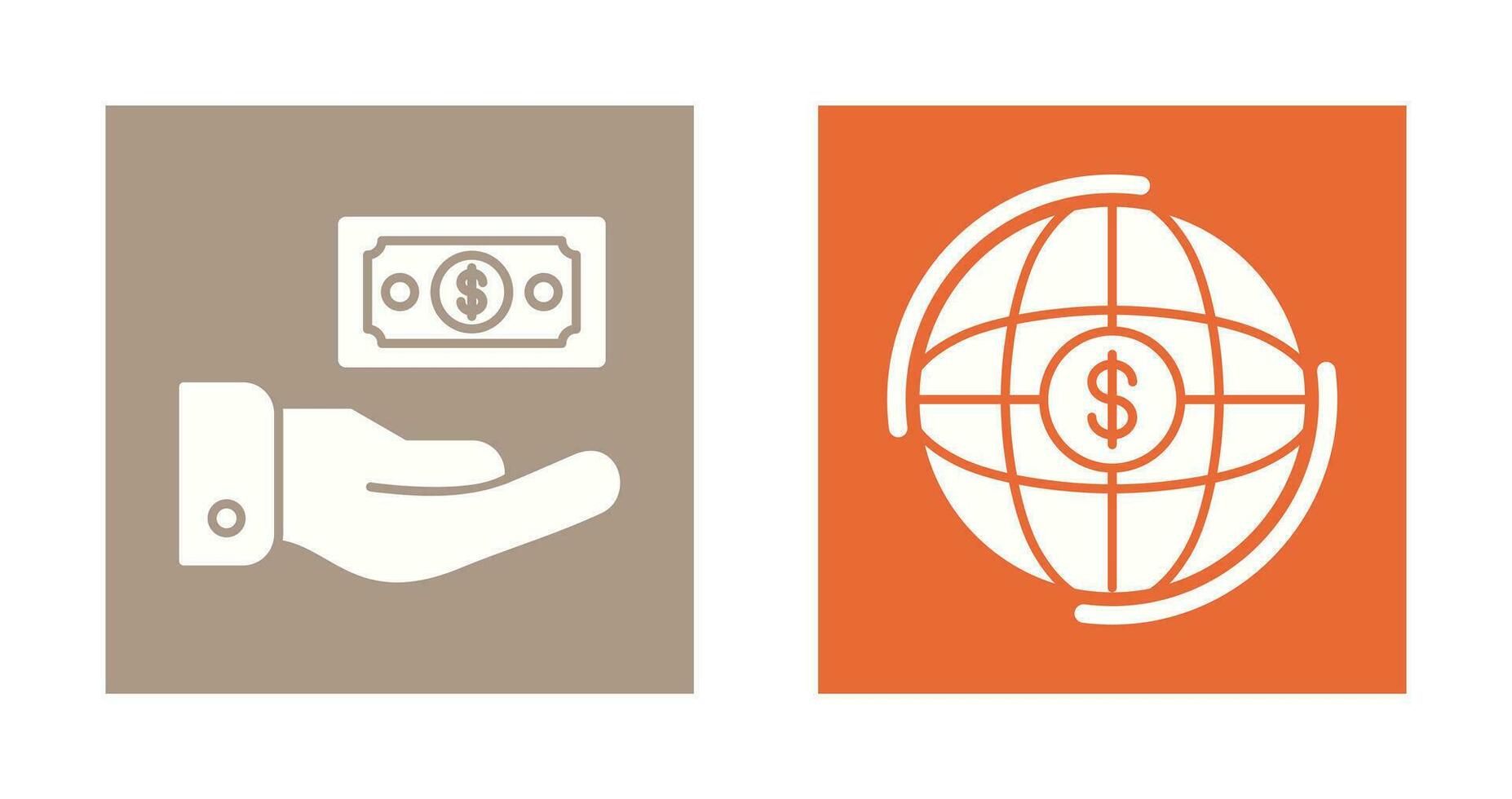 Money and Globe Icon vector