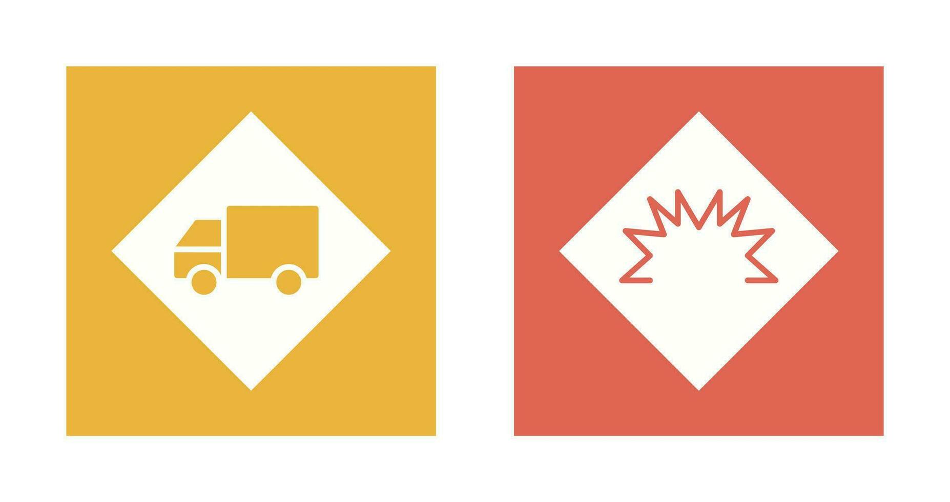 dangerous vehicle and danger of welding  Icon vector