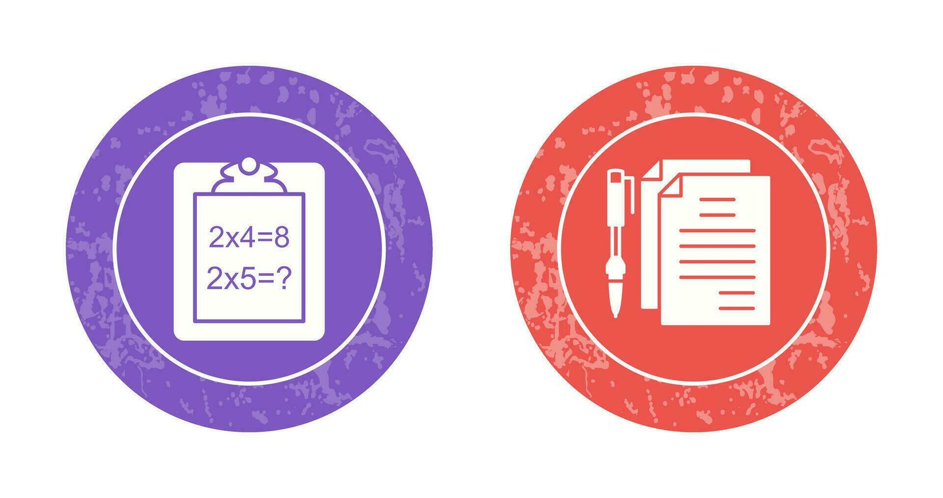 Solving Question and Document and Pen Icon vector