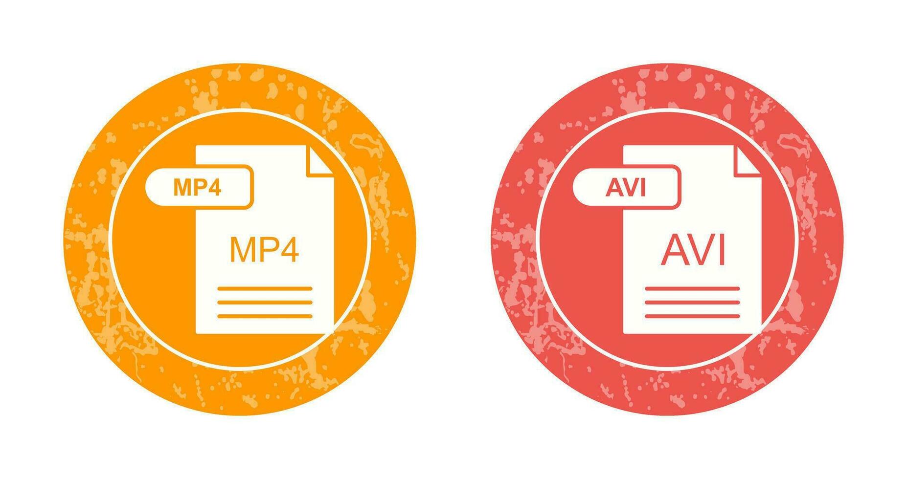 MP4 and AVI  Icon vector