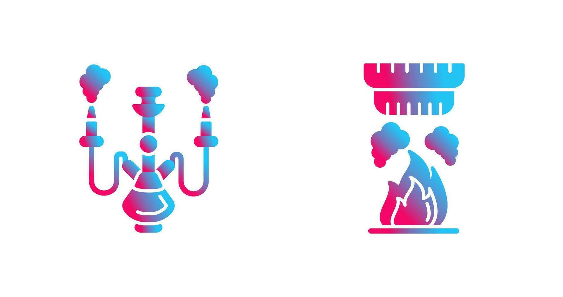 Shisha and Smoke Detector Icon vector