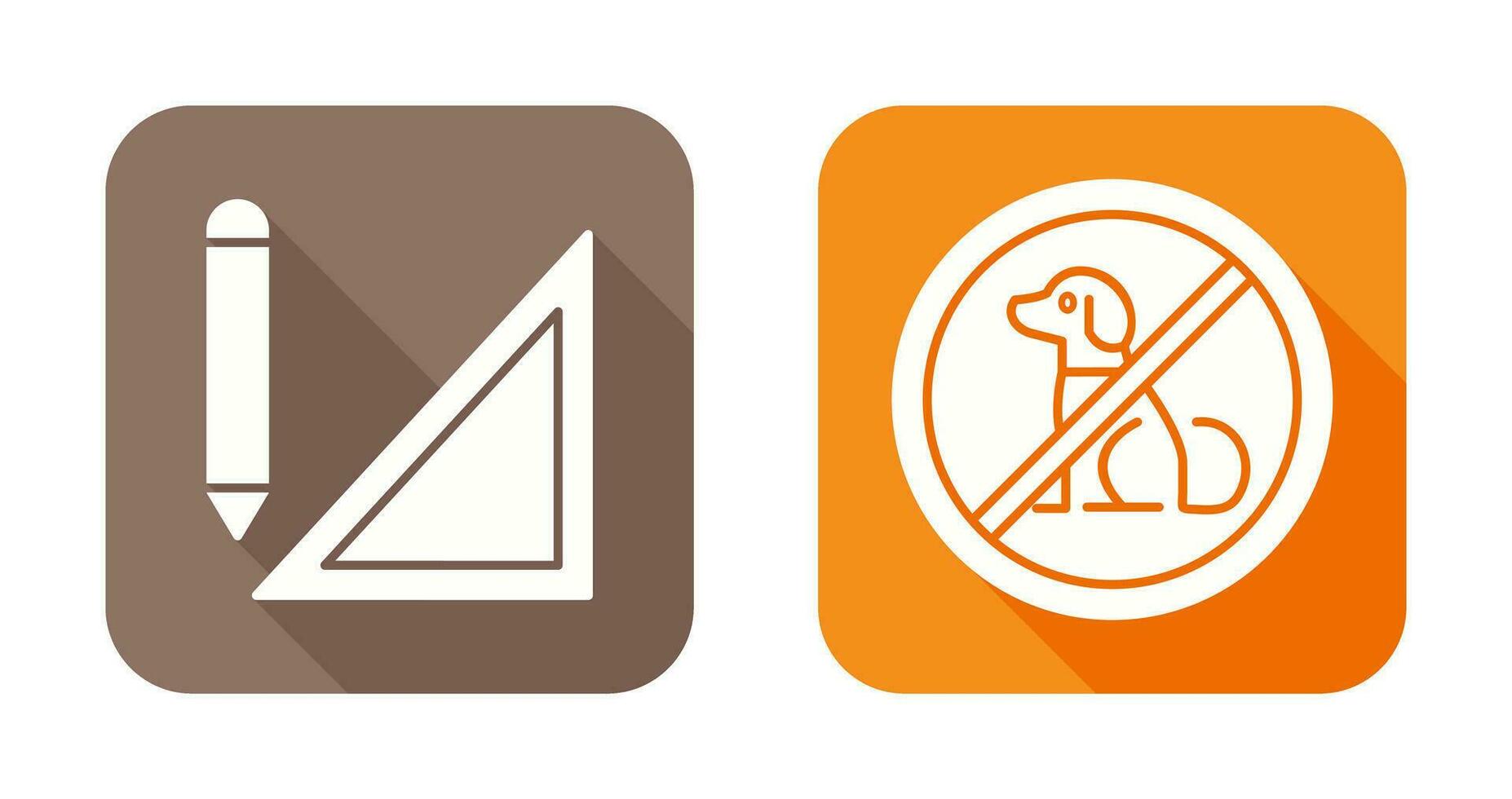 drawing tools and no pets  Icon vector