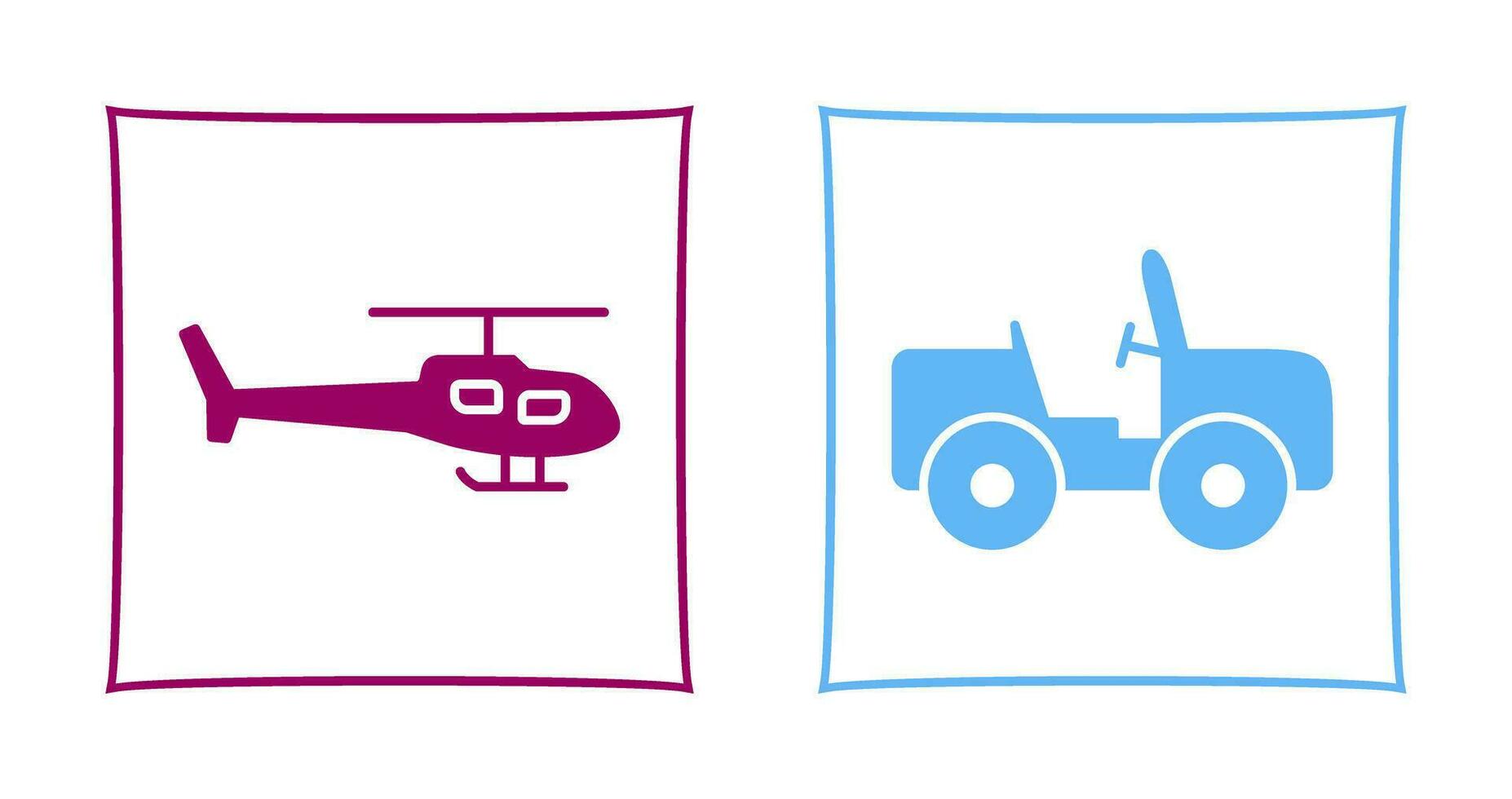 Helicopter and Safari Icon vector