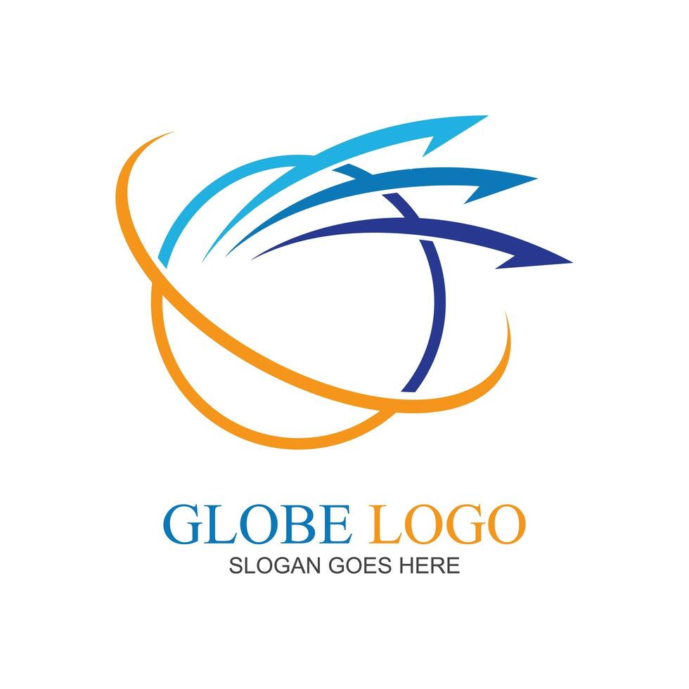 Creative Globe Logo and Icon illustration design template photo