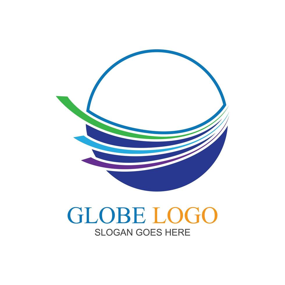 Creative Globe Logo and Icon illustration design template photo