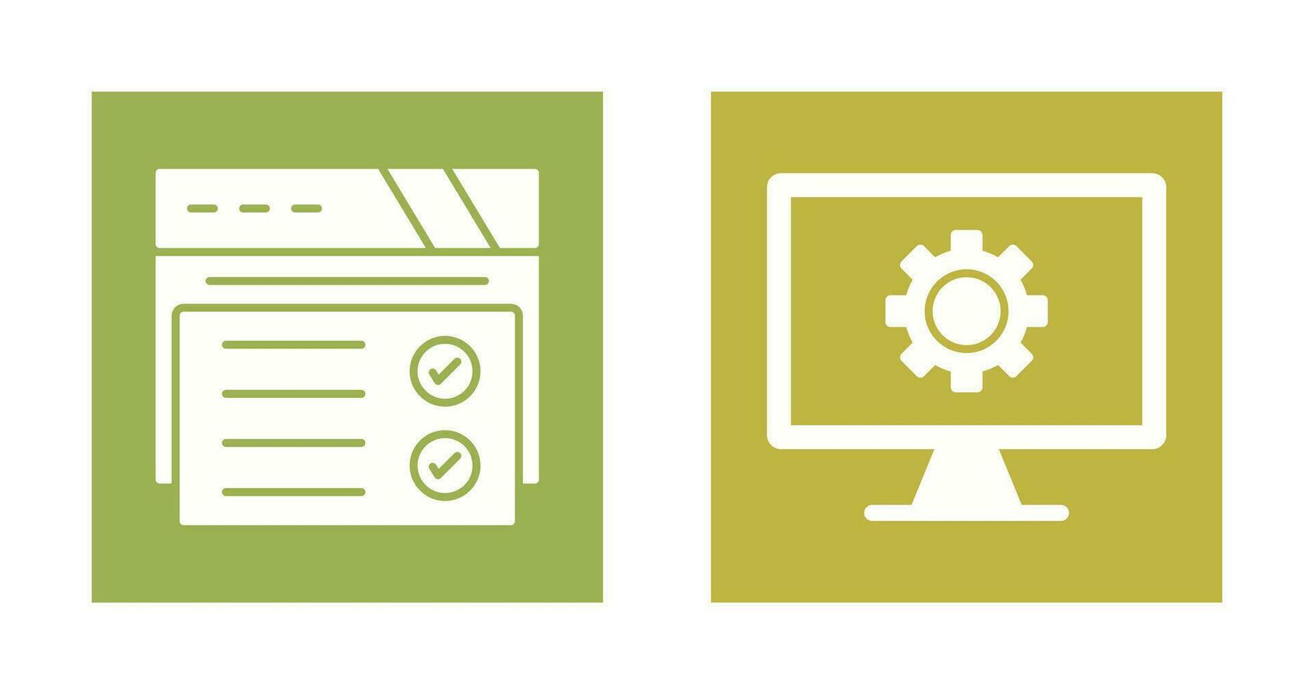 Web Browser and Monitor Screen Icon vector