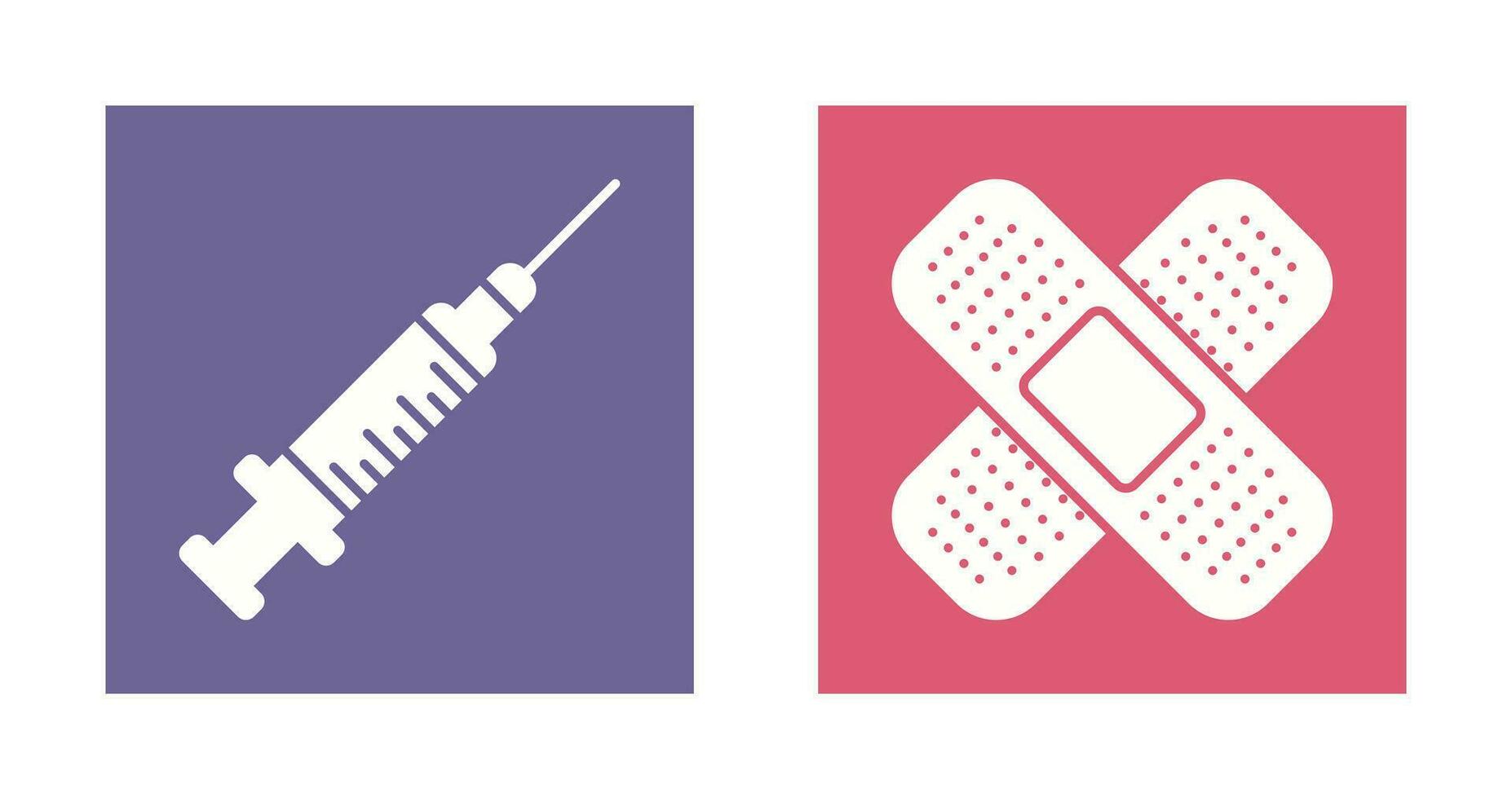 Syringe and Bandages Icon vector