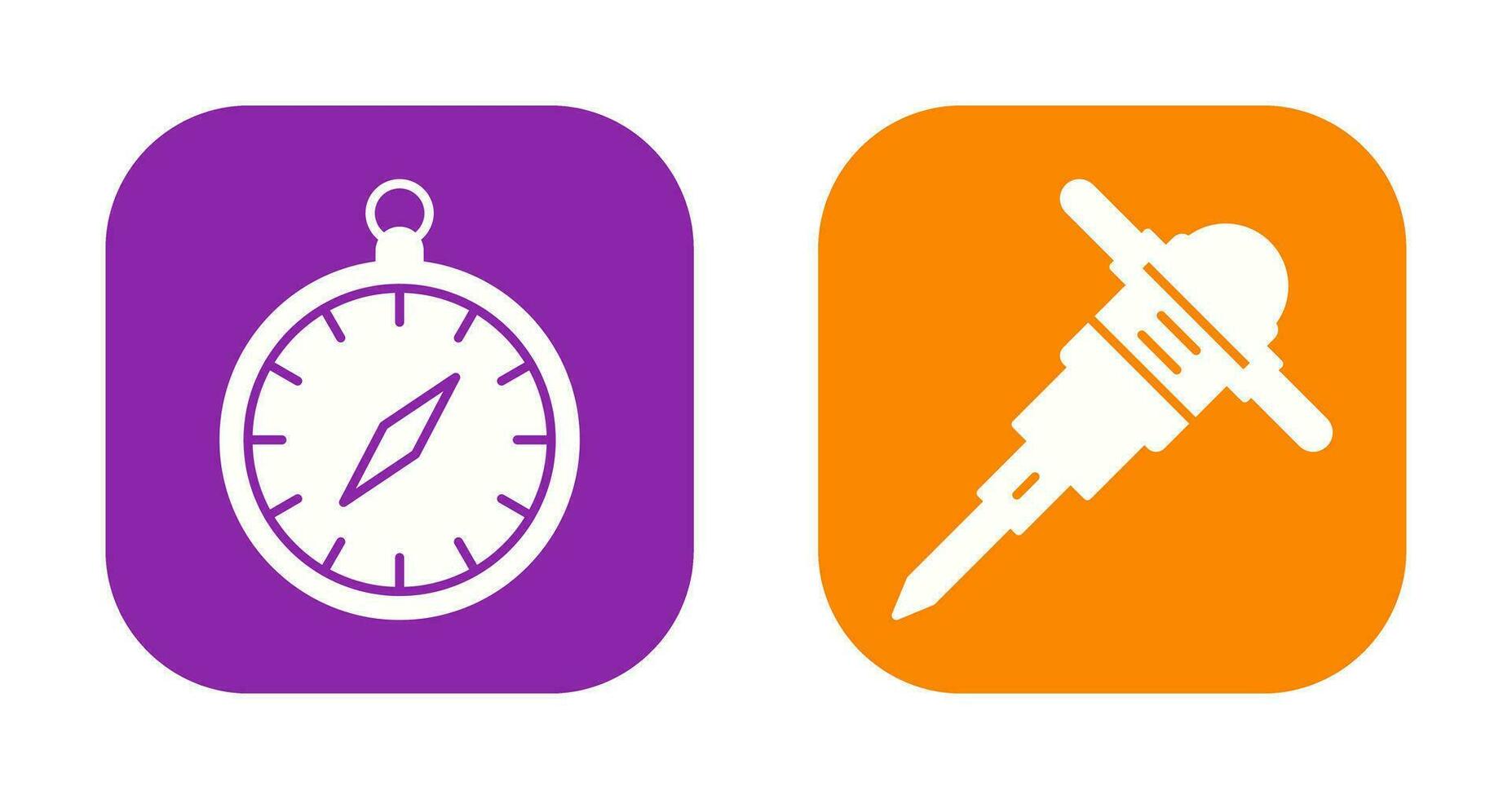 Compass and Drilling Icon vector