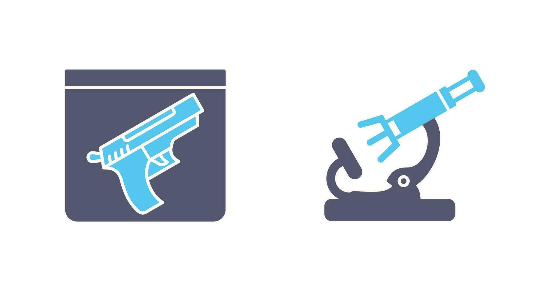 Evidence and Microscope Icon vector