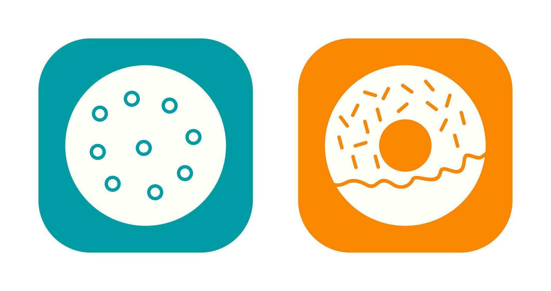 cookie and doughnut Icon vector