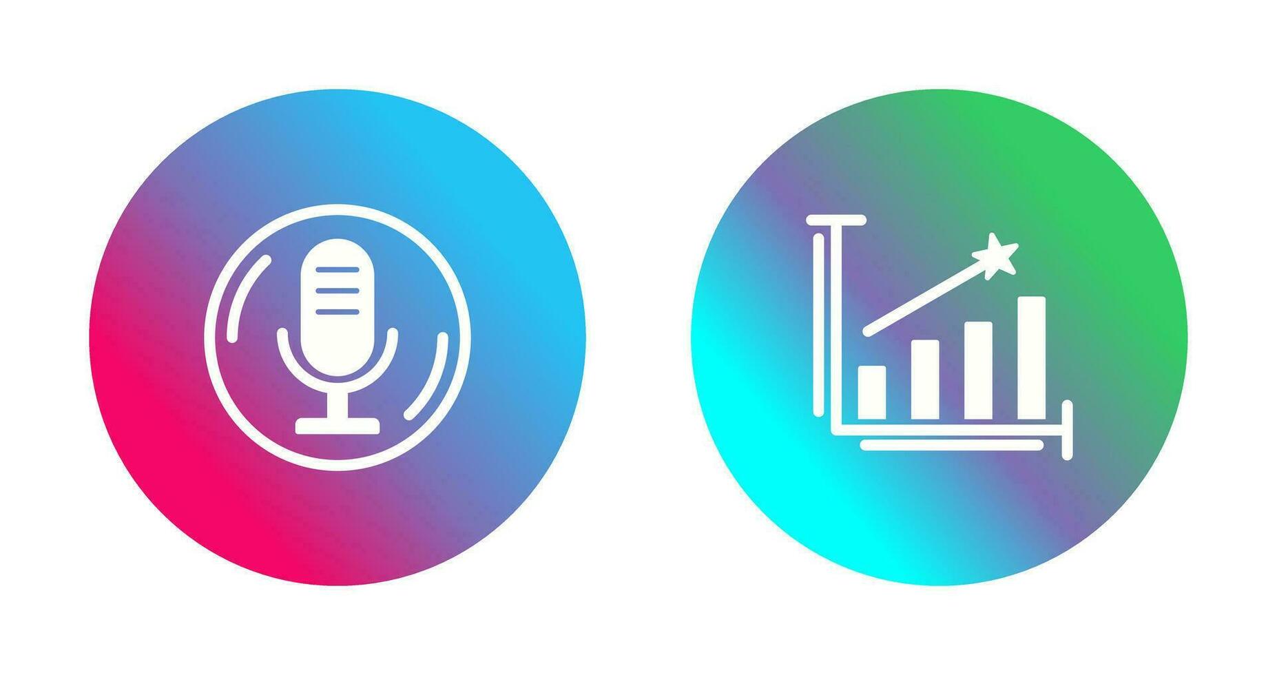 Microphone and Line Bars Icon vector