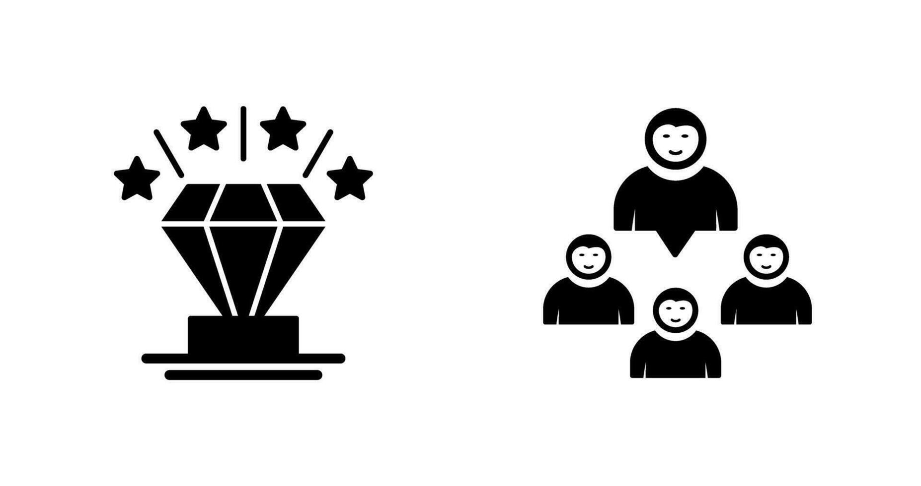 Diamond and Group Icon vector