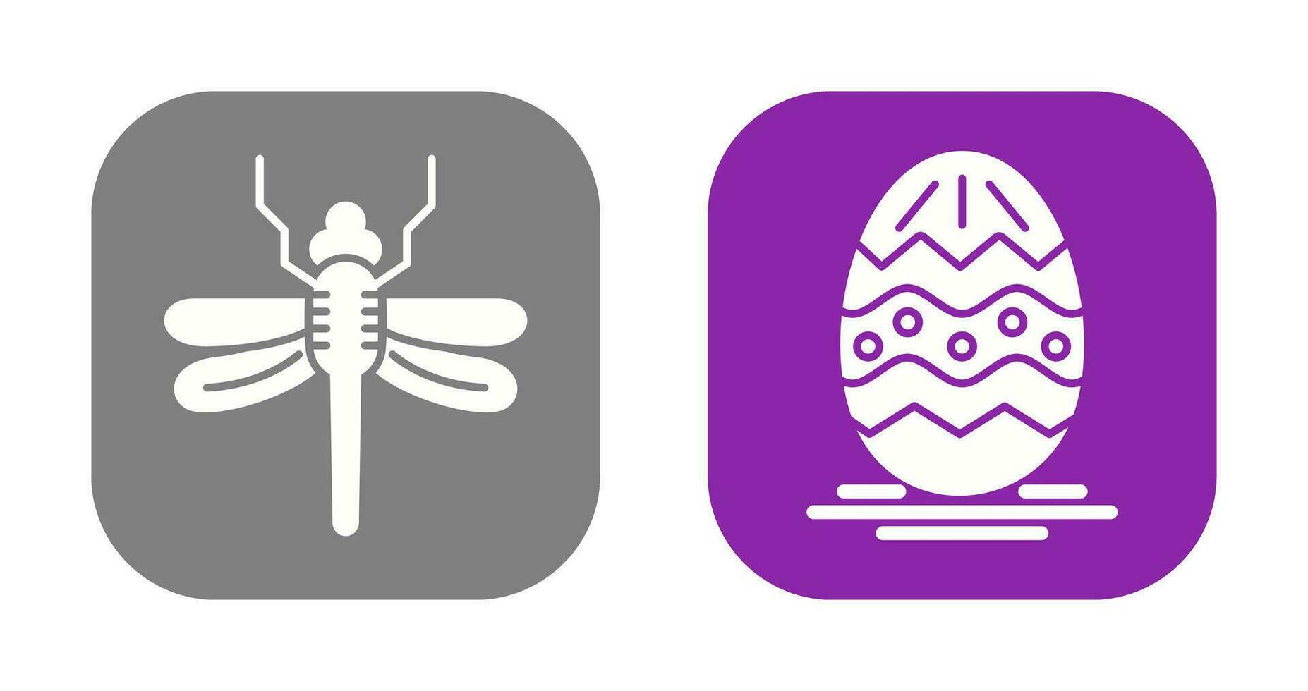 Dragonfly and Easter  Icon vector