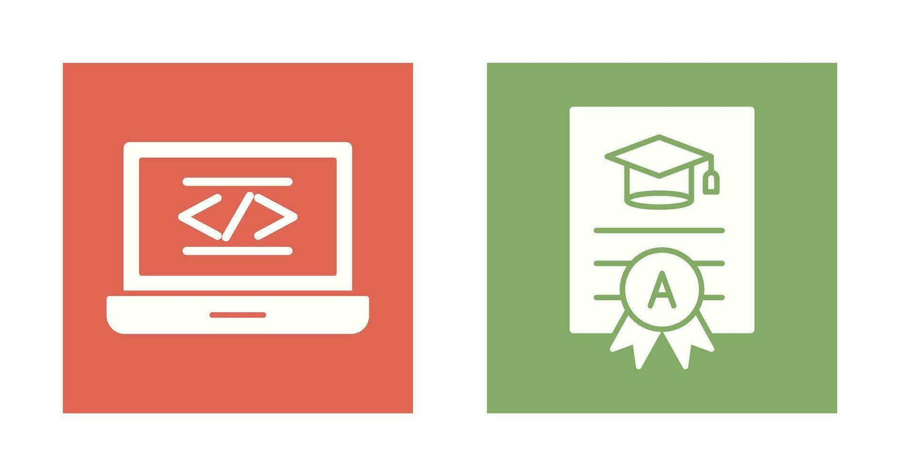 Coding and Report Card Icon vector