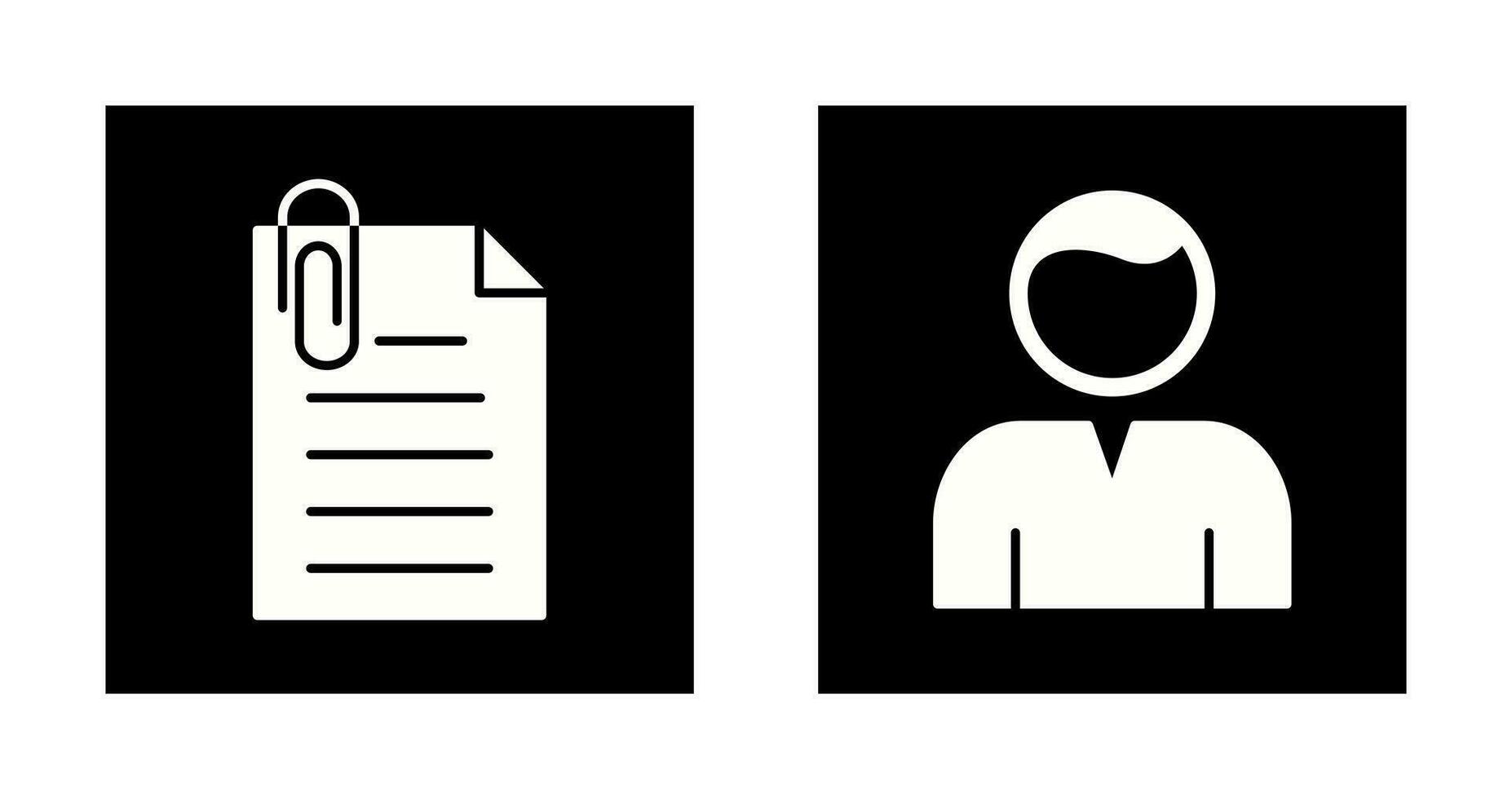 attachment and user Icon vector