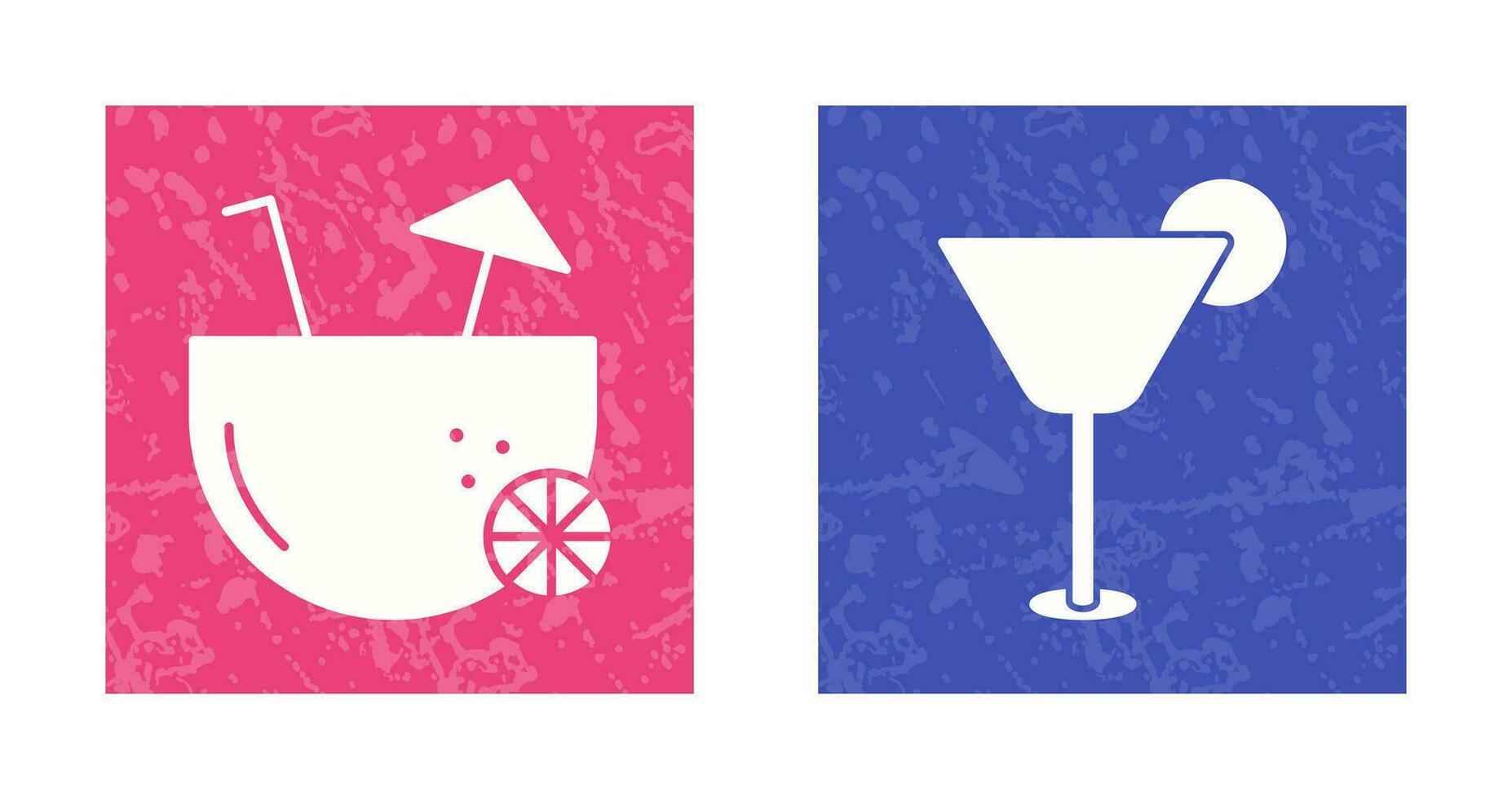 coconut drink and cocktail drink  Icon vector
