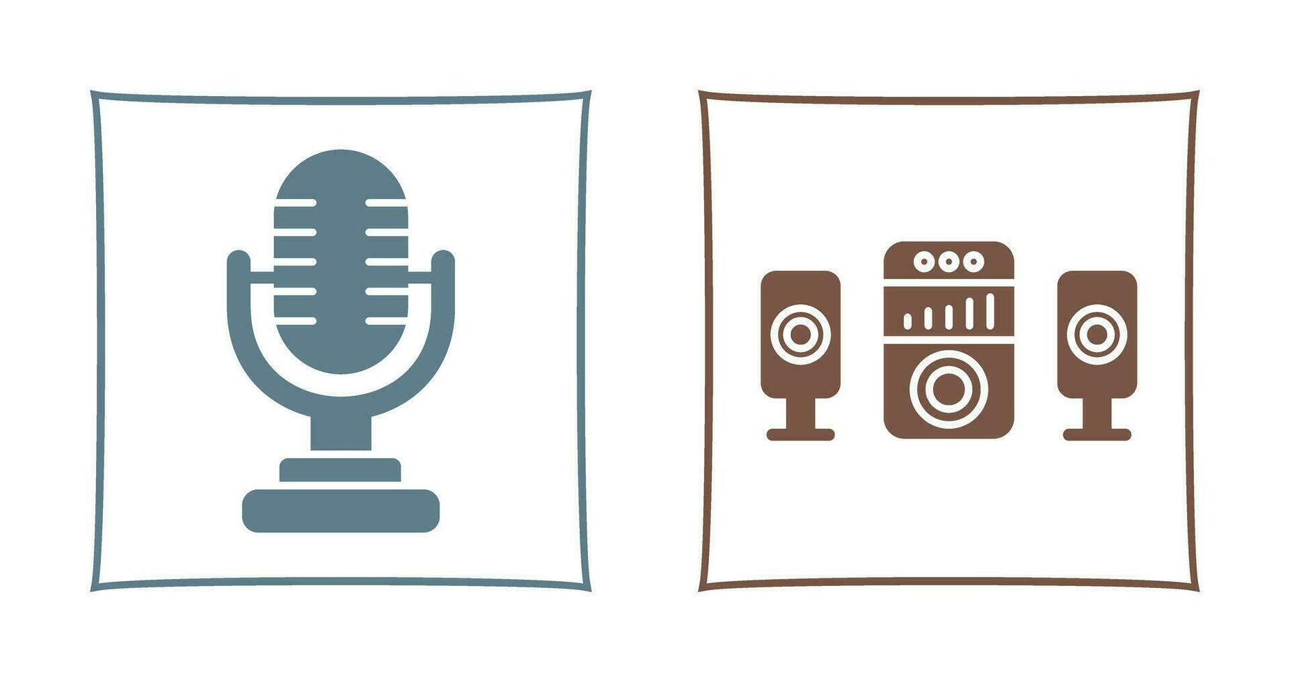 Microphone and Sound System Icon vector
