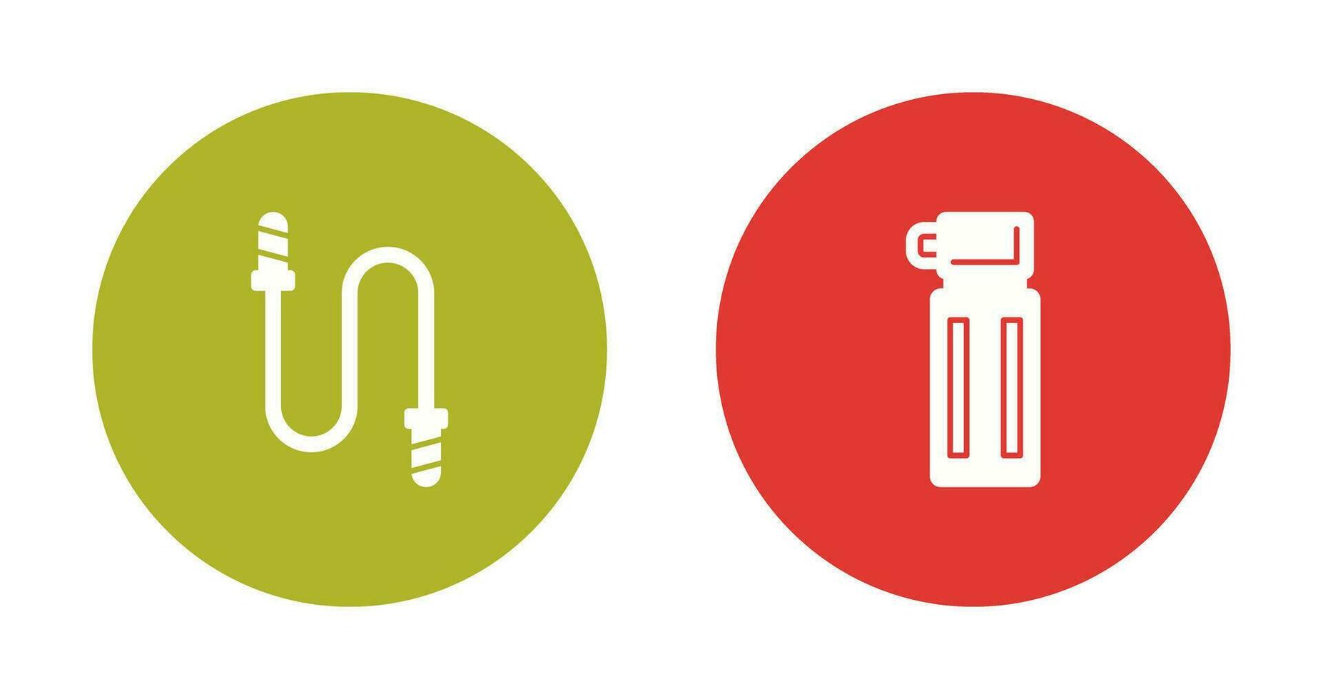 Jumping Rope and Thermos Icon vector