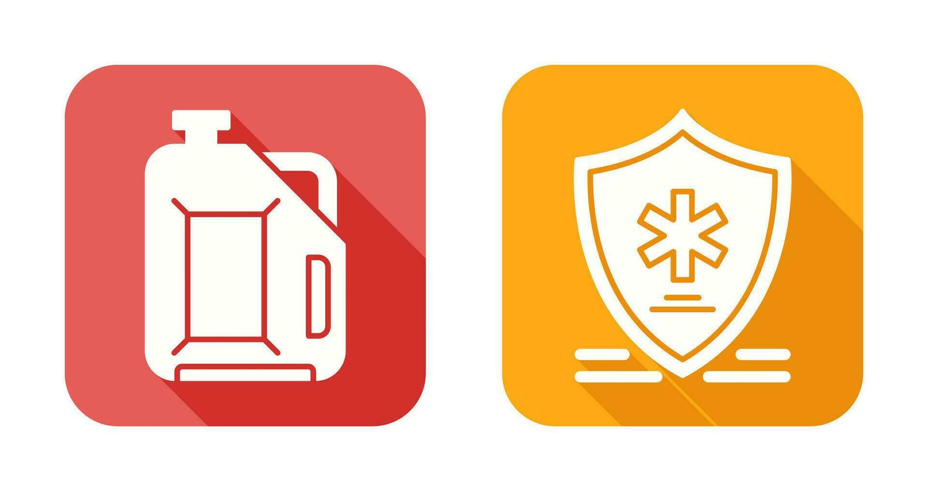 Jerrycan and Medical Symbol Icon vector