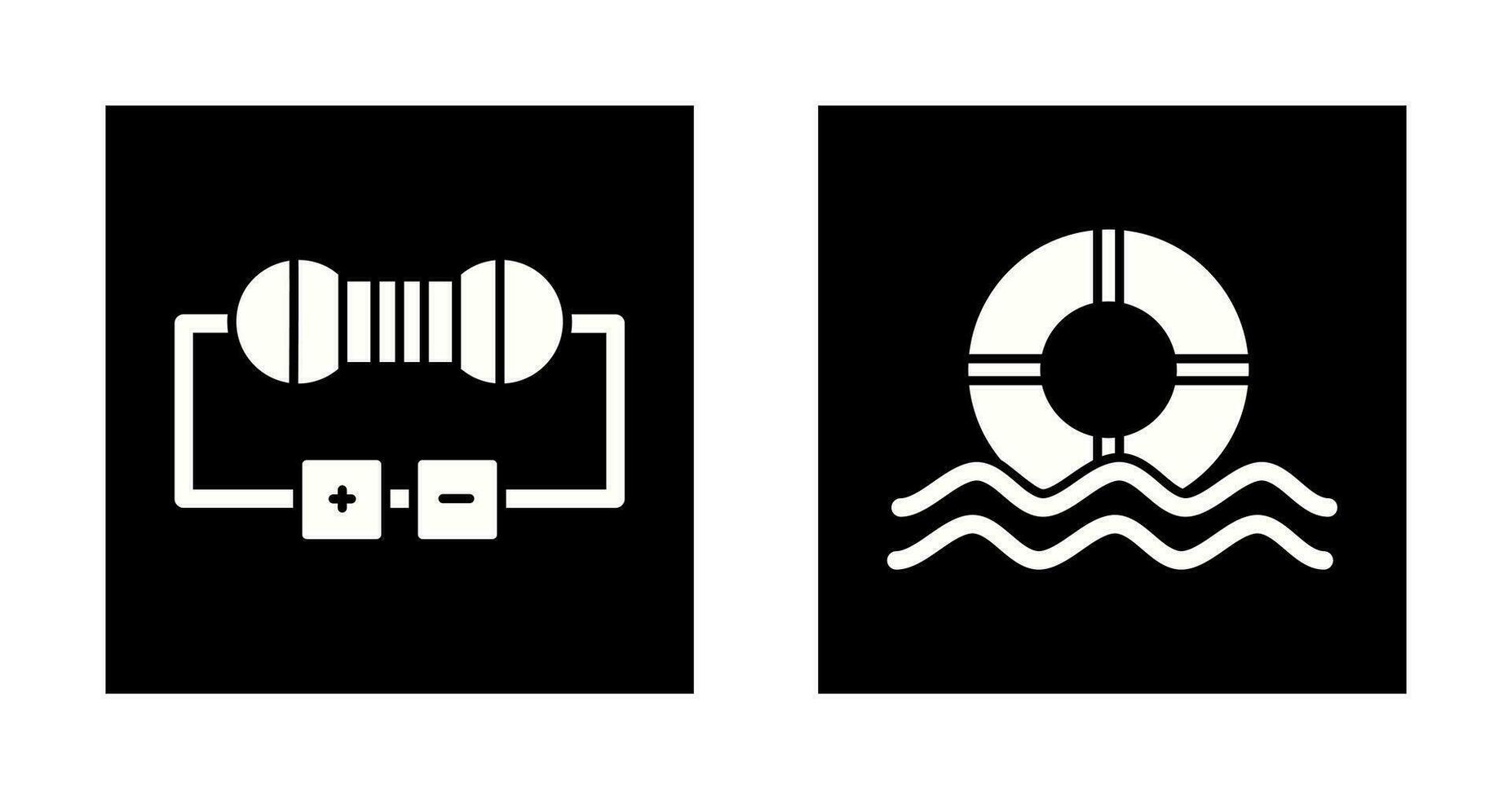 Resistor and  Float Icon vector