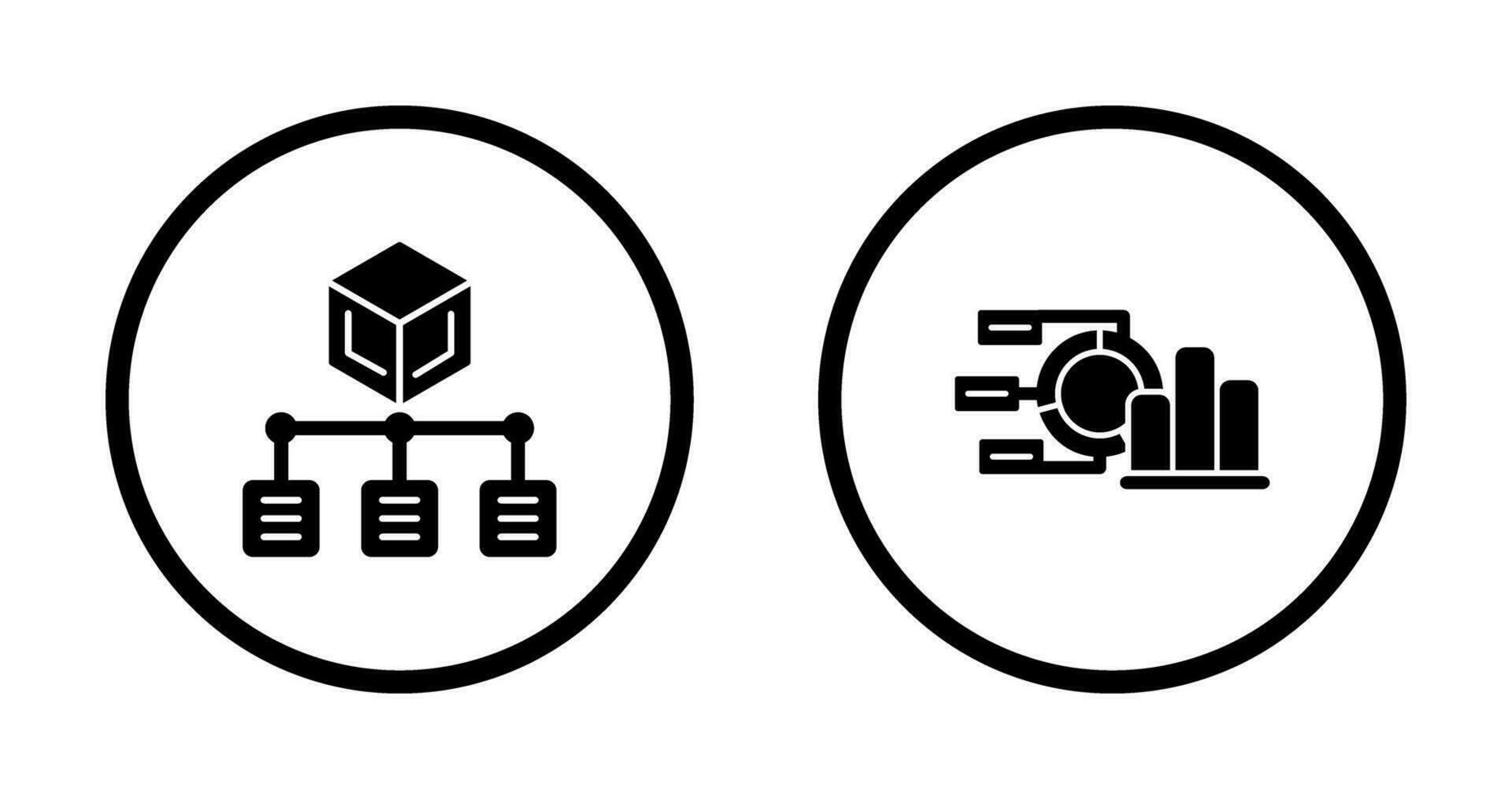 Pie Chart and distribution Icon vector
