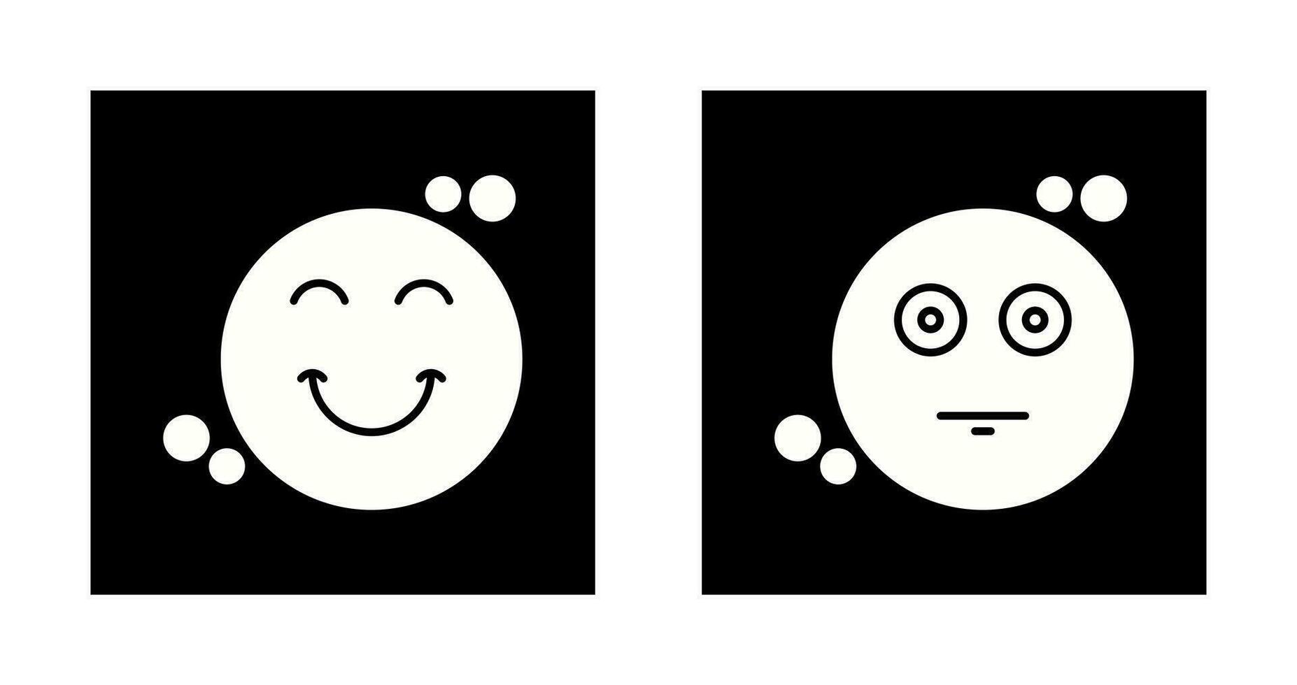 Smile and Neutral Icon vector