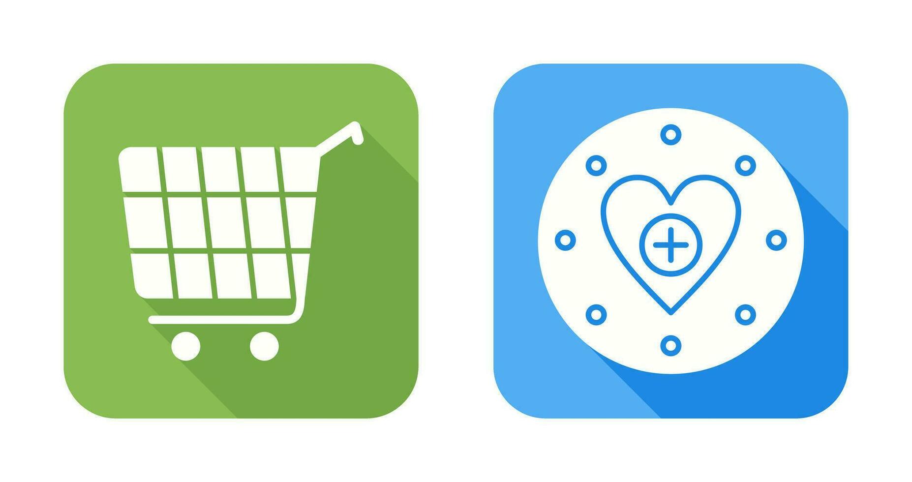 Shopping Cart and Wishlist Icon vector