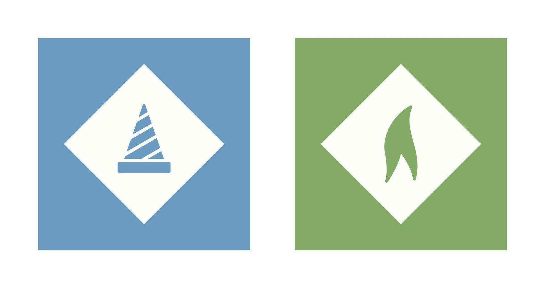 under construction and flammable material  Icon vector