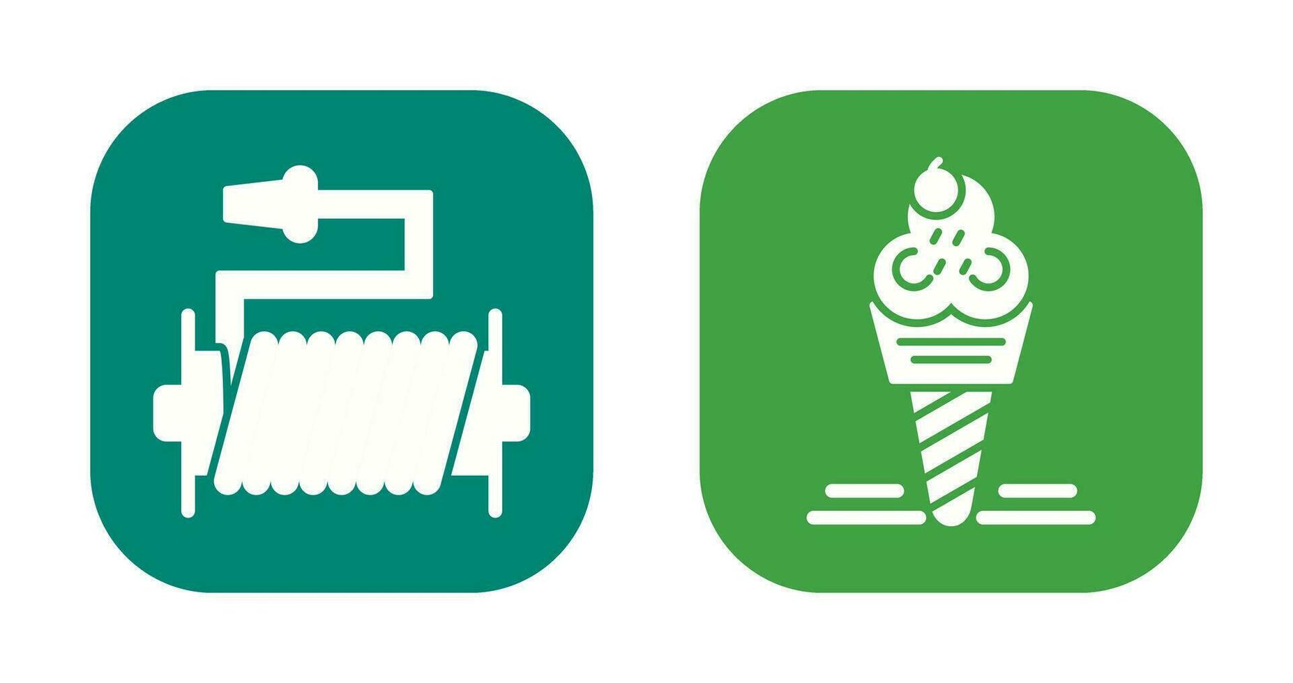 Water Hose and Ice Cream Icon vector