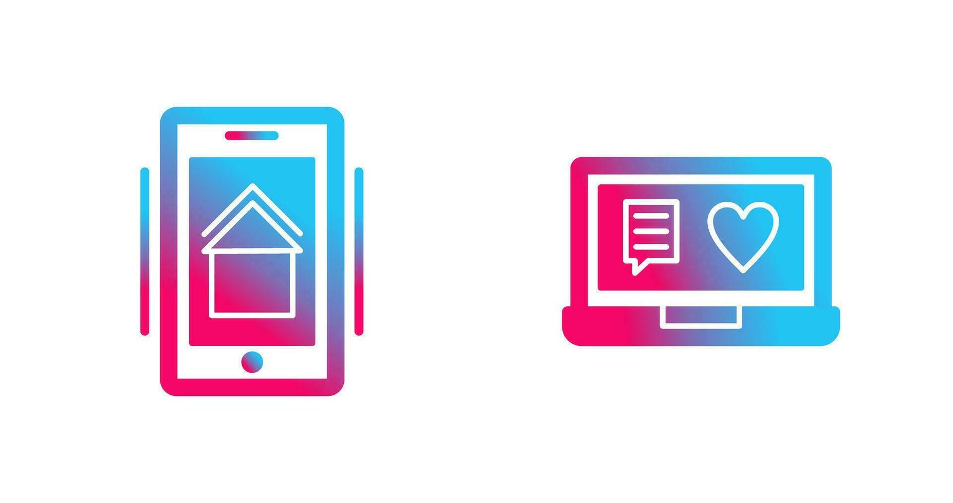 Smart Phone and Chat and Laptop Icon vector