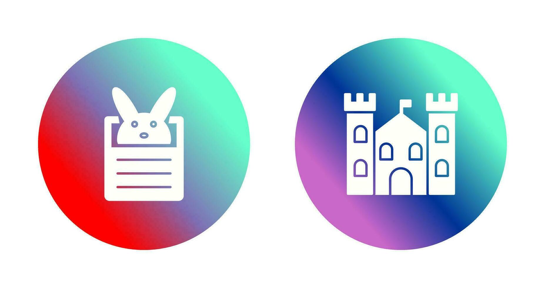 Bunny and Castle Icon vector